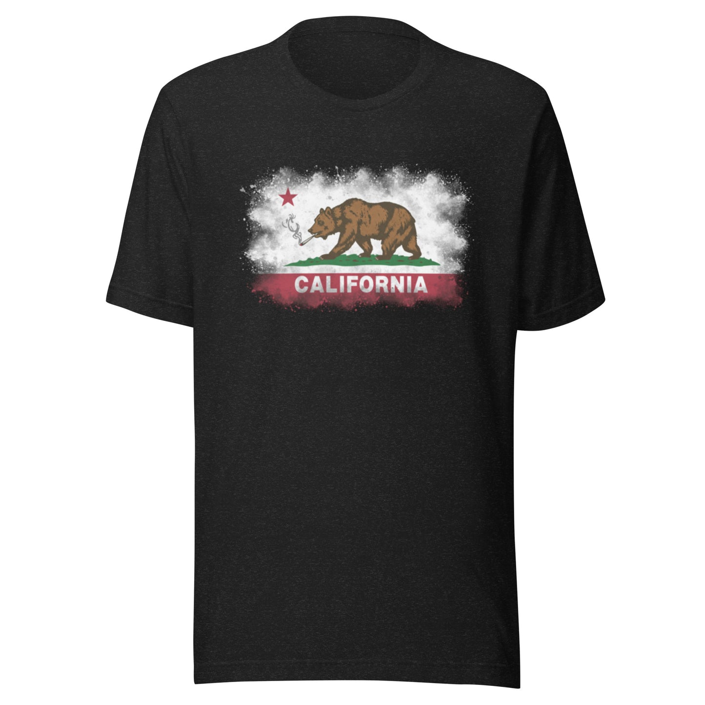 California Flag Shirt Bear Smoking Blunt