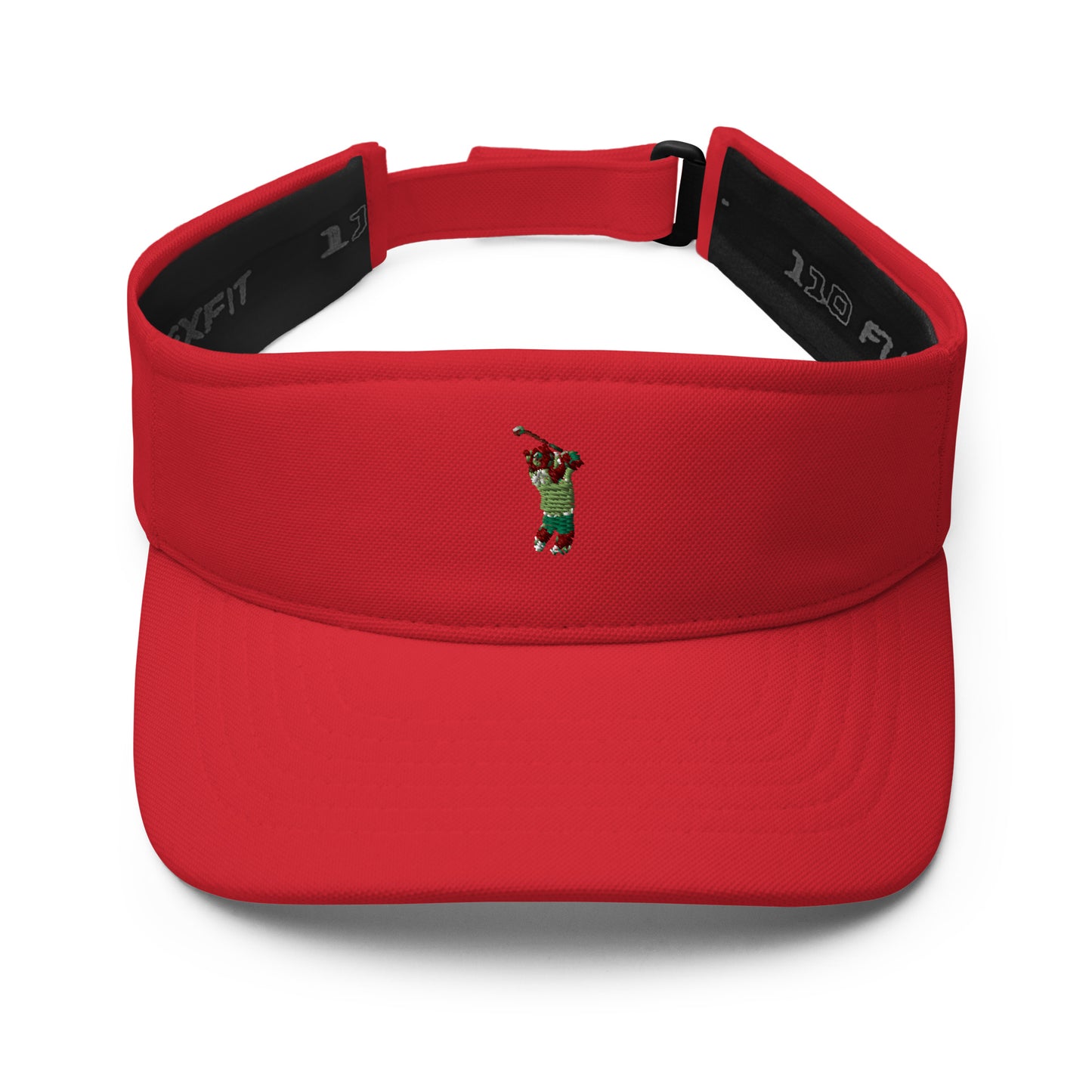 red golf visor