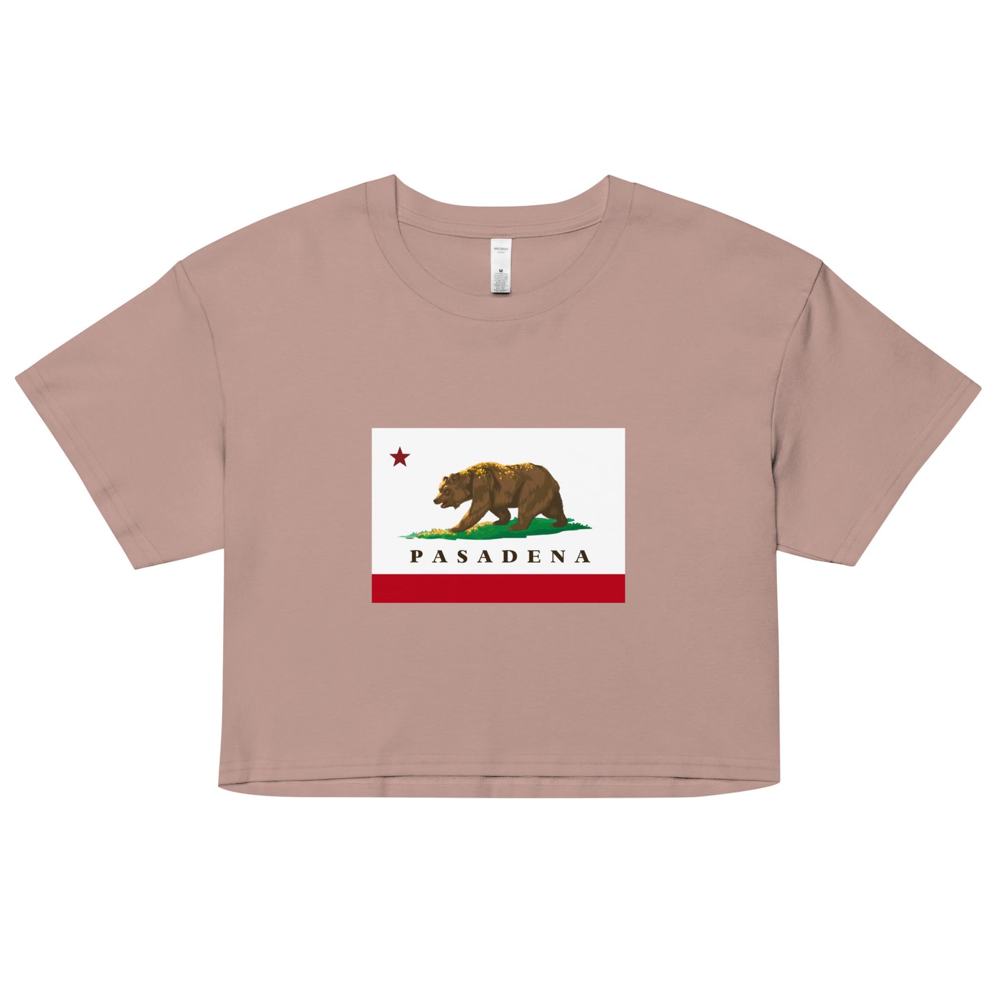 Pasadena CA Women’s crop top - CAFlags