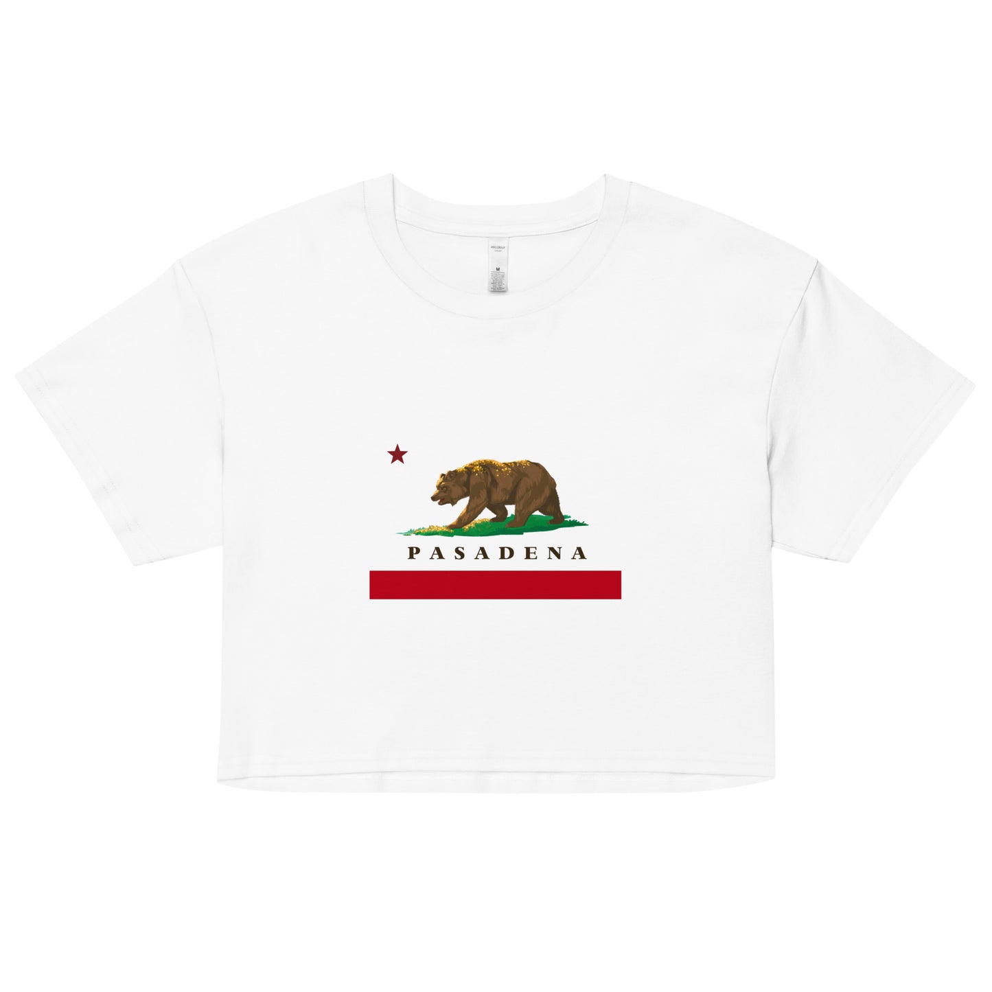 Pasadena CA Women’s crop top - CAFlags