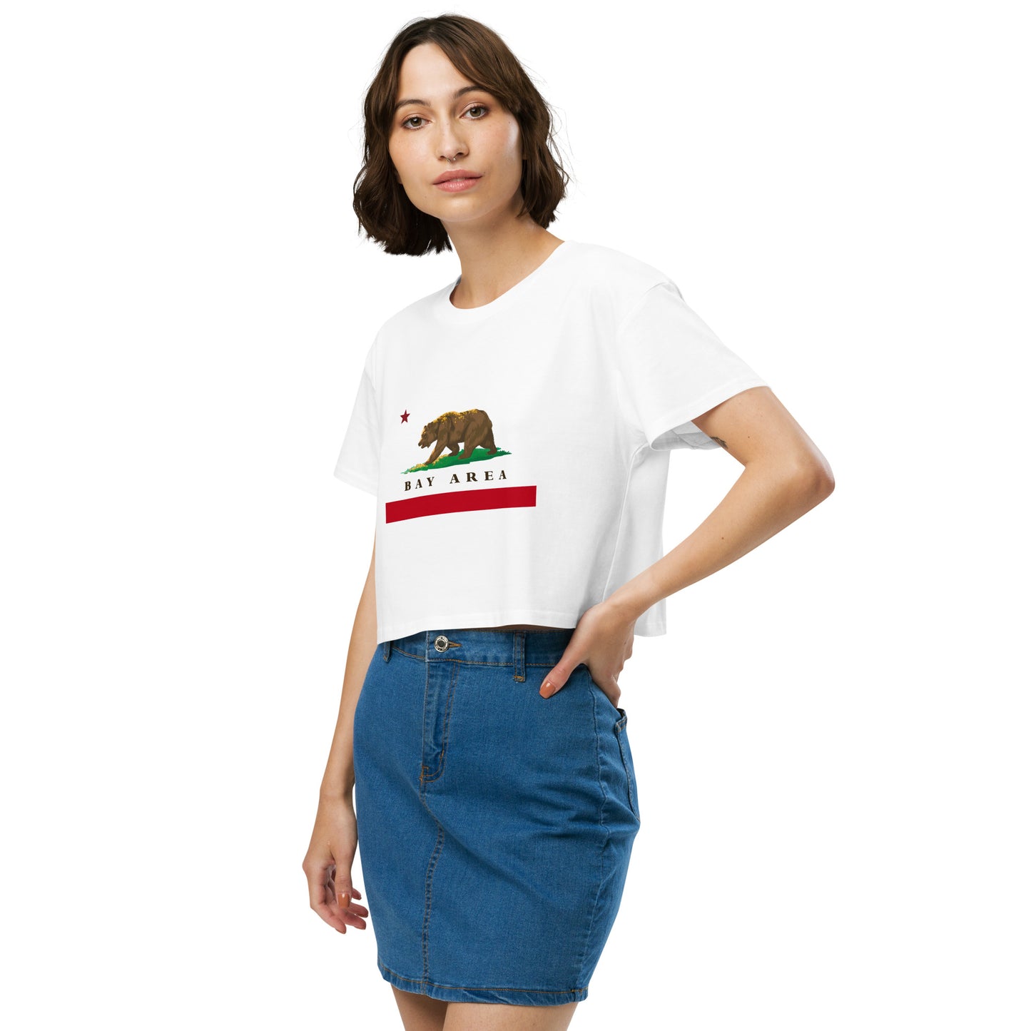 Bay Area Women’s crop top - CAFlags