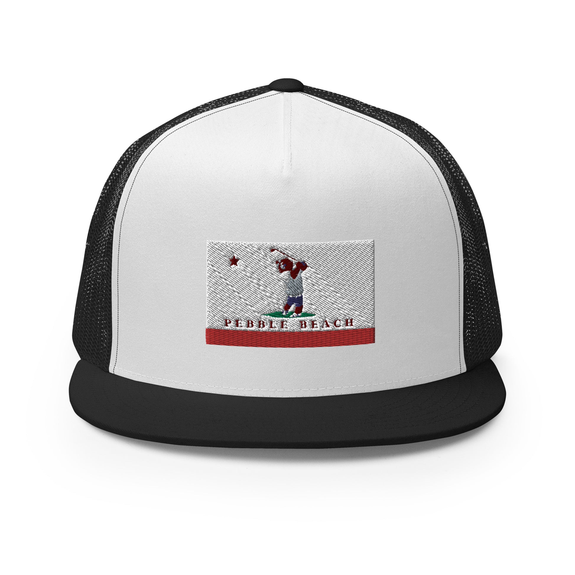 Pebble Beach CA Trucker Hat - CAFlags