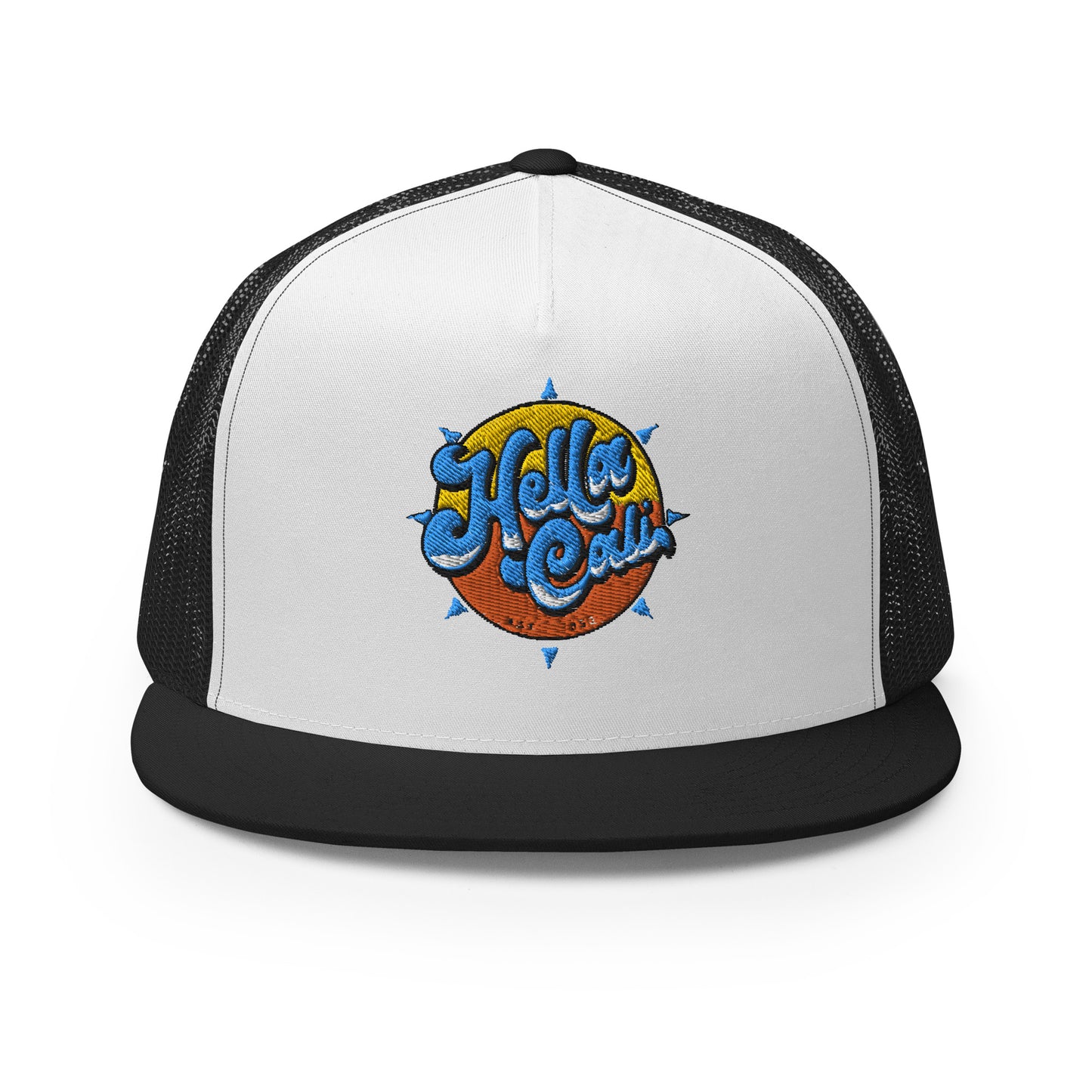 Hella Cali Blue Lettering Trucker Cap