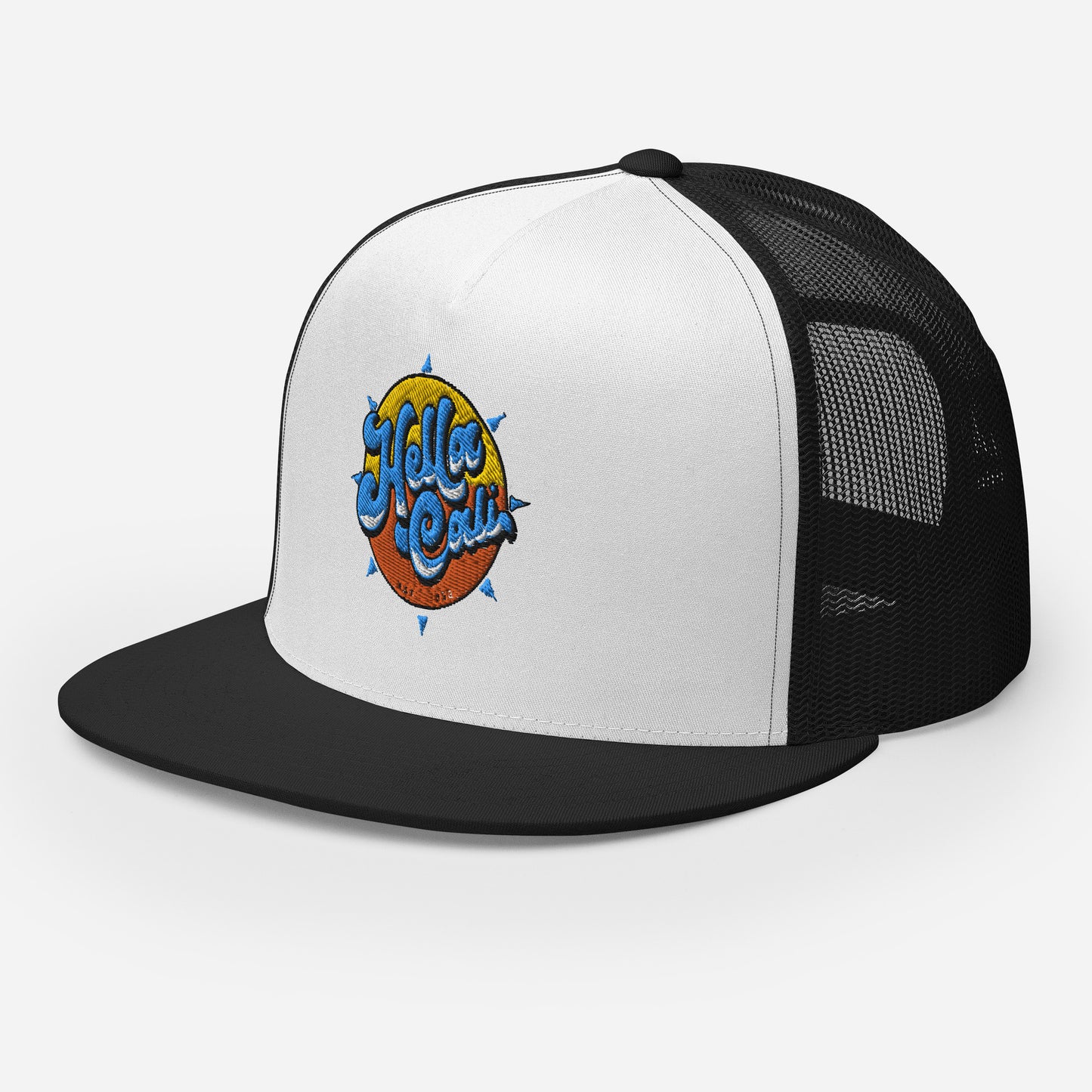 Hella Cali Blue Lettering Trucker Cap