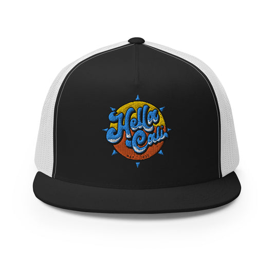 Hella Cali Blue Lettering Trucker Cap