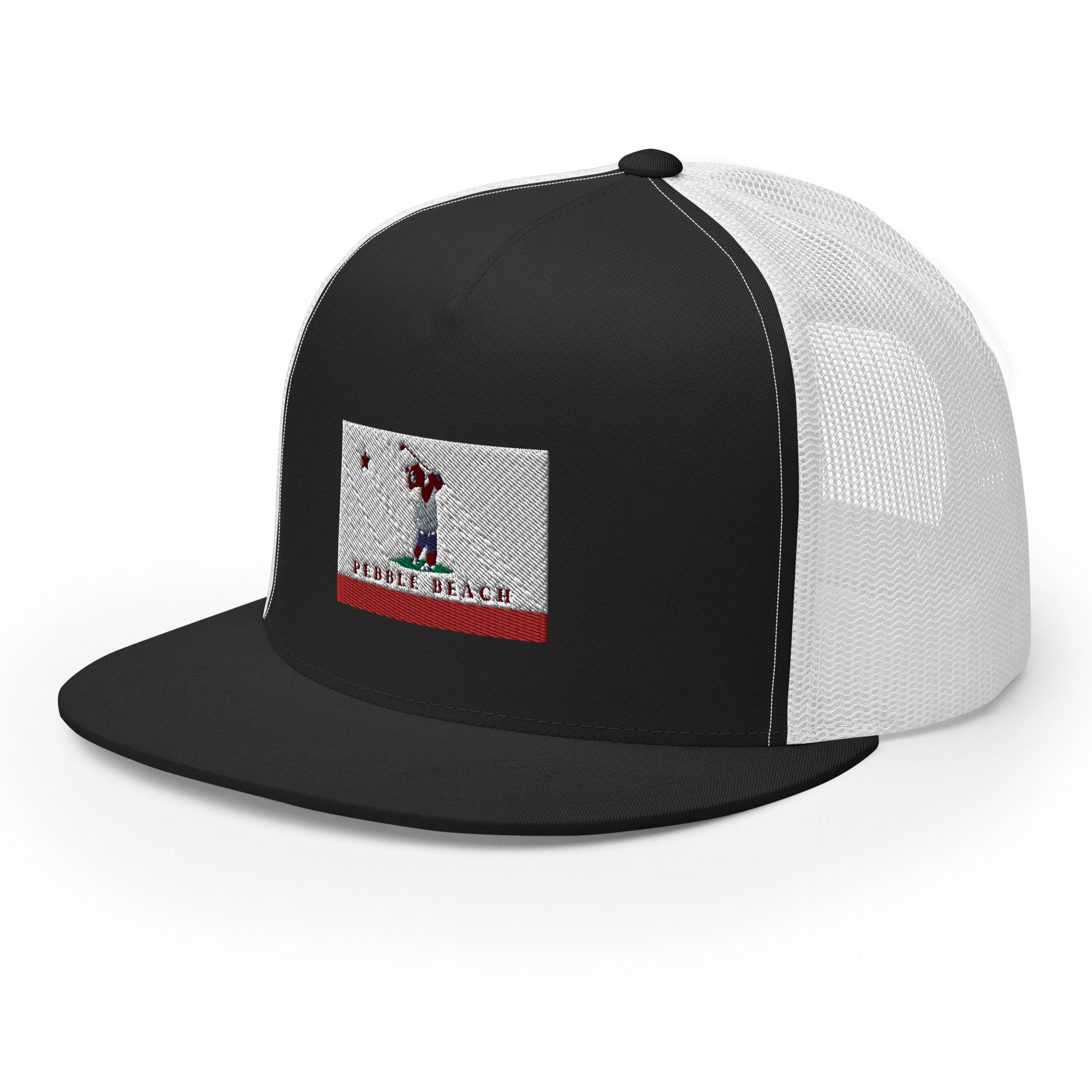 Pebble Beach CA Trucker Hat - CAFlags