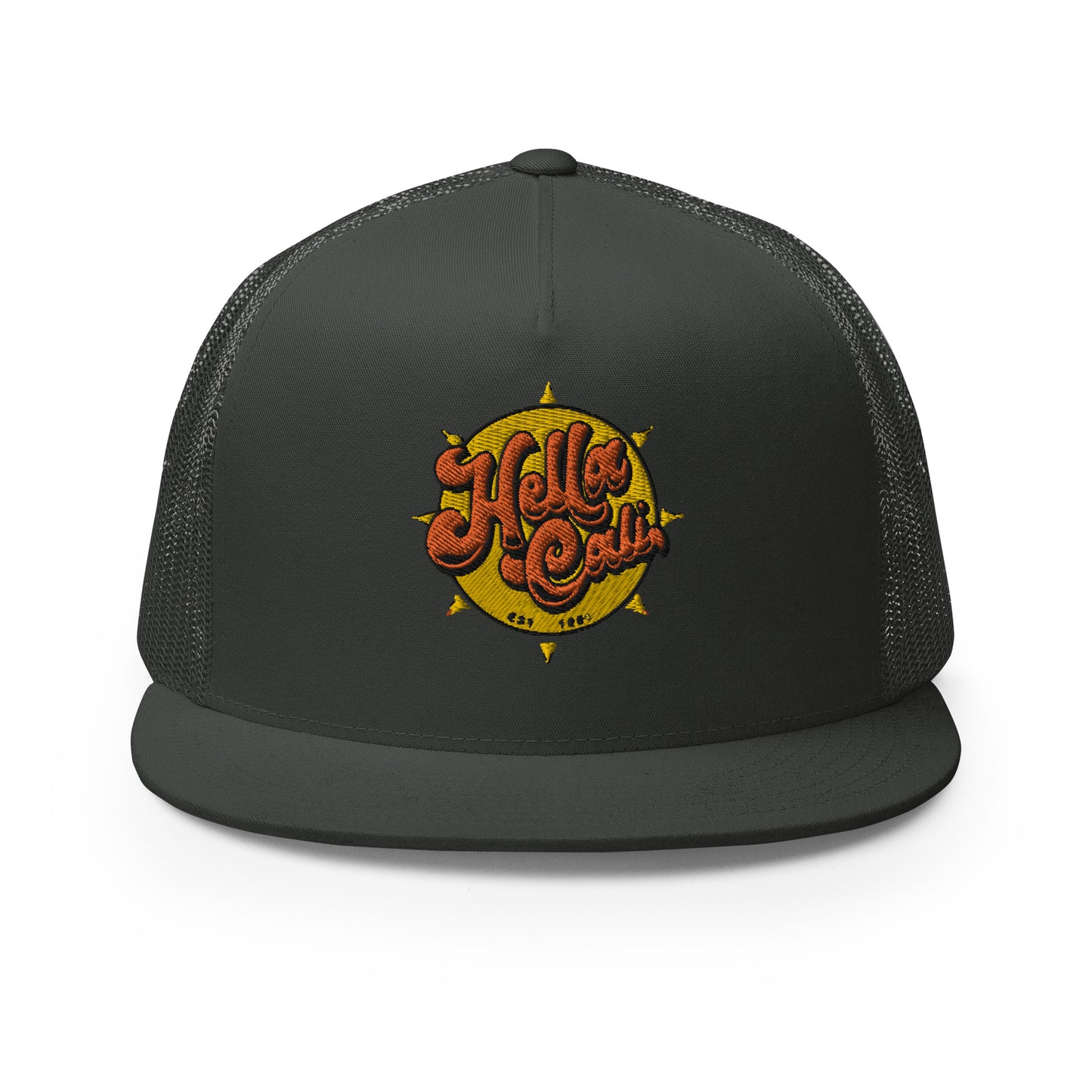 Hella Cali Trucker Cap (Orange Yellow Logo)