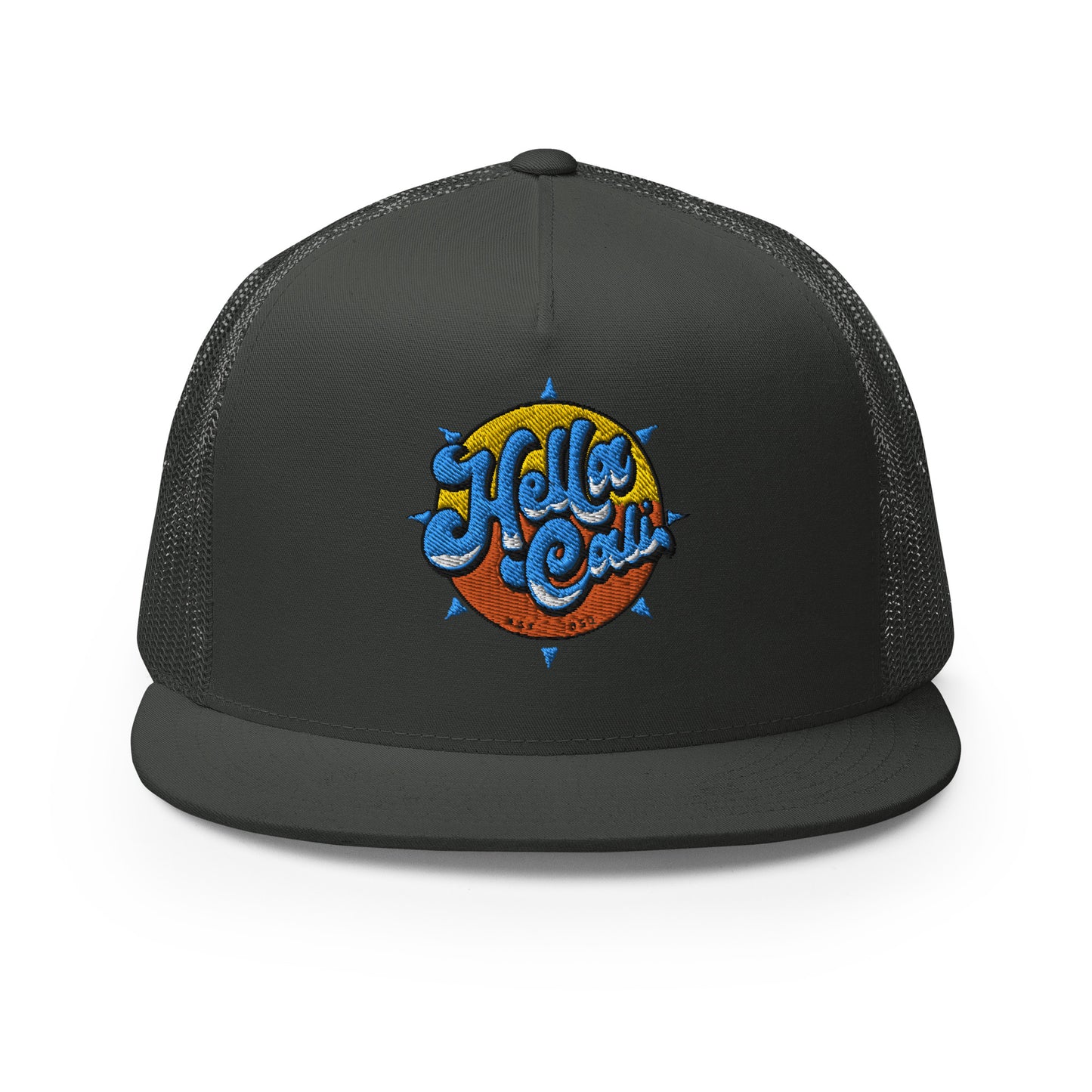 Hella Cali Blue Lettering Trucker Cap