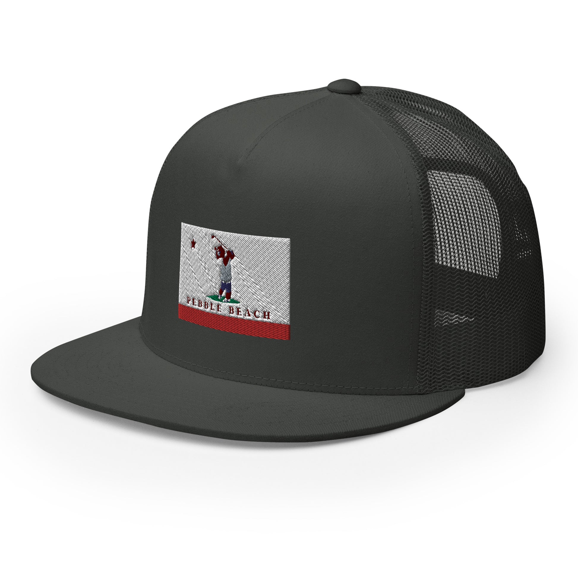 Pebble Beach CA Trucker Hat - CAFlags