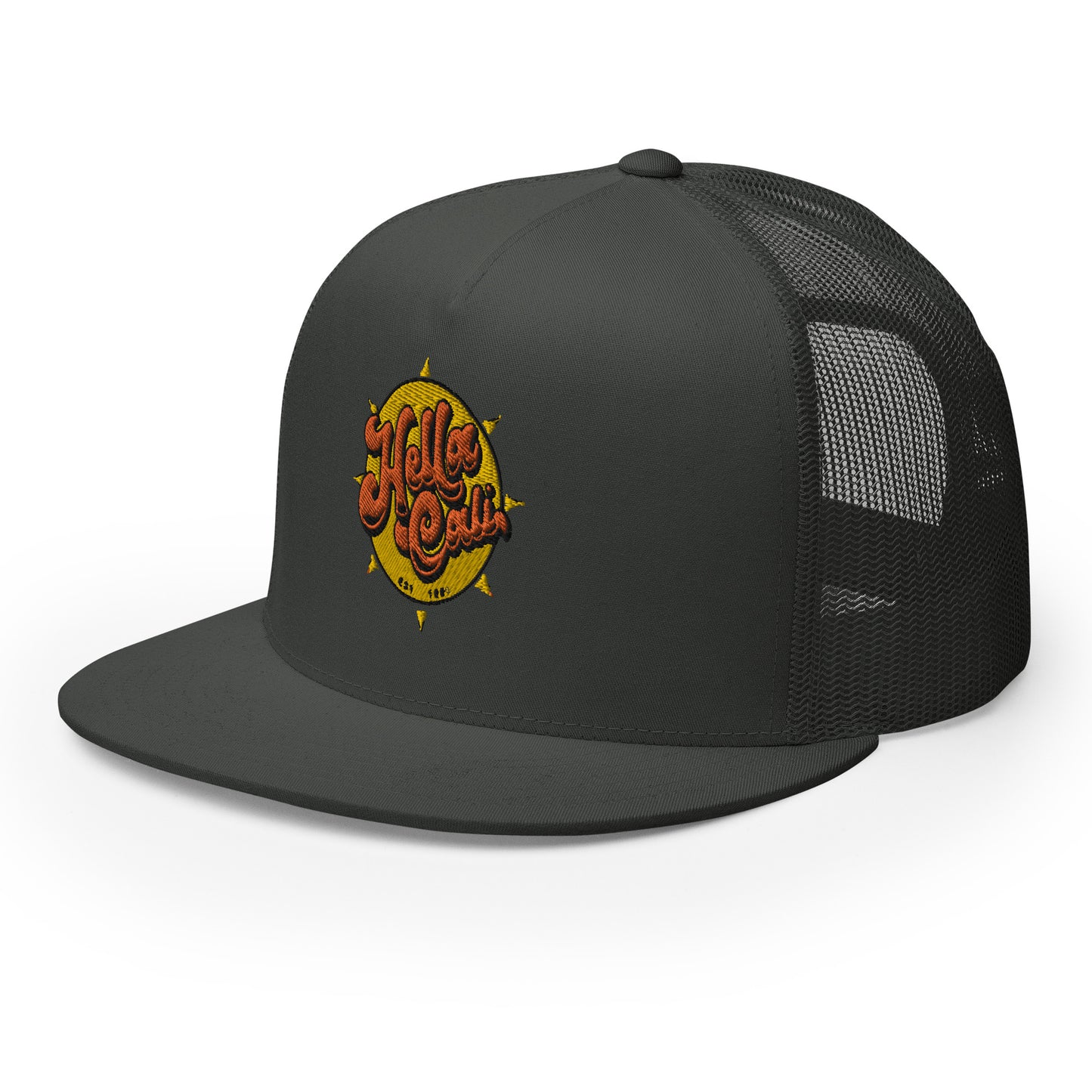 Hella Cali Trucker Cap (Orange Yellow Logo)