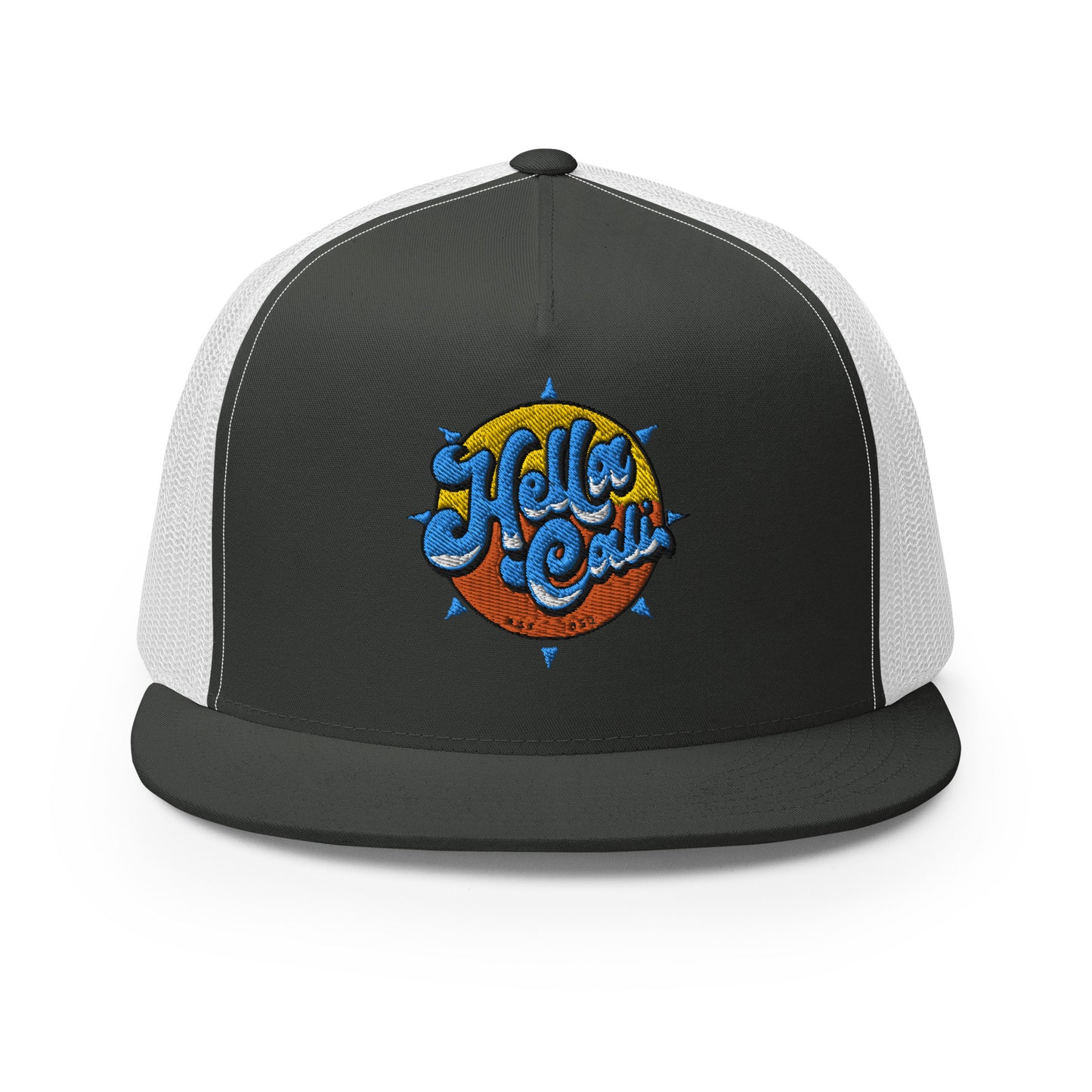 Hella Cali Blue Lettering Trucker Cap