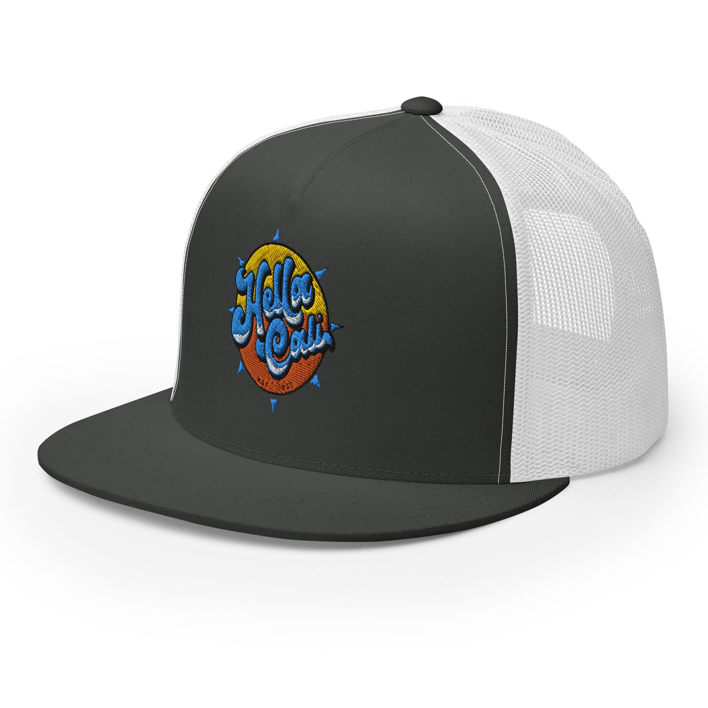 Hella Cali Blue Lettering Trucker Cap