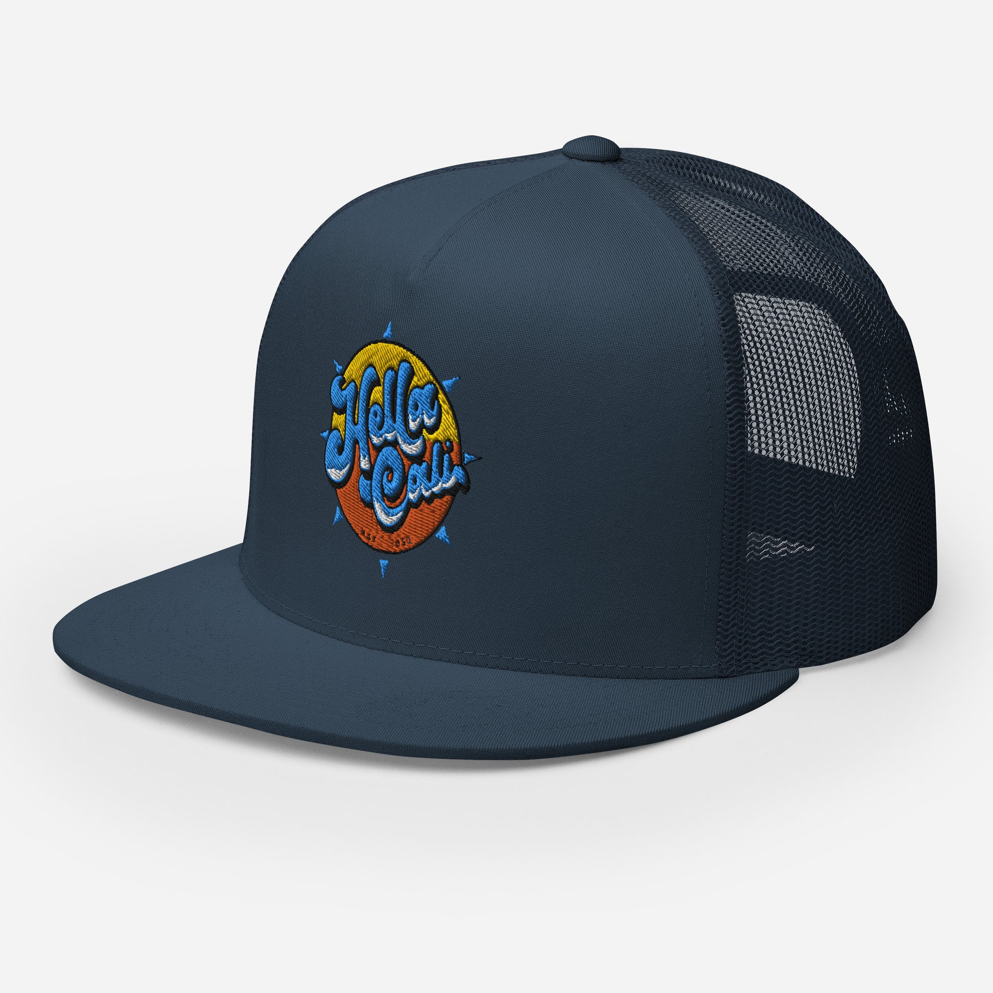 Hella Cali Blue Lettering Trucker Cap blue