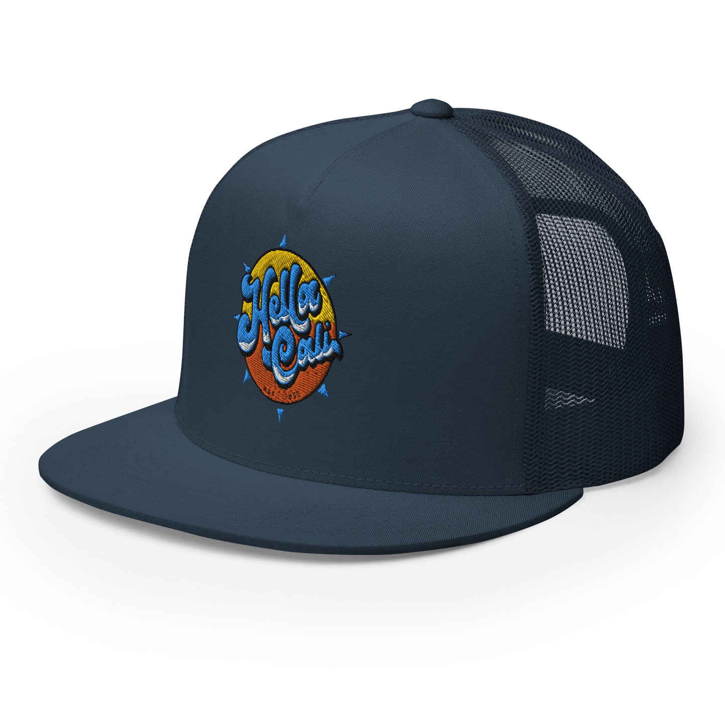 Hella Cali Blue Lettering Trucker Cap