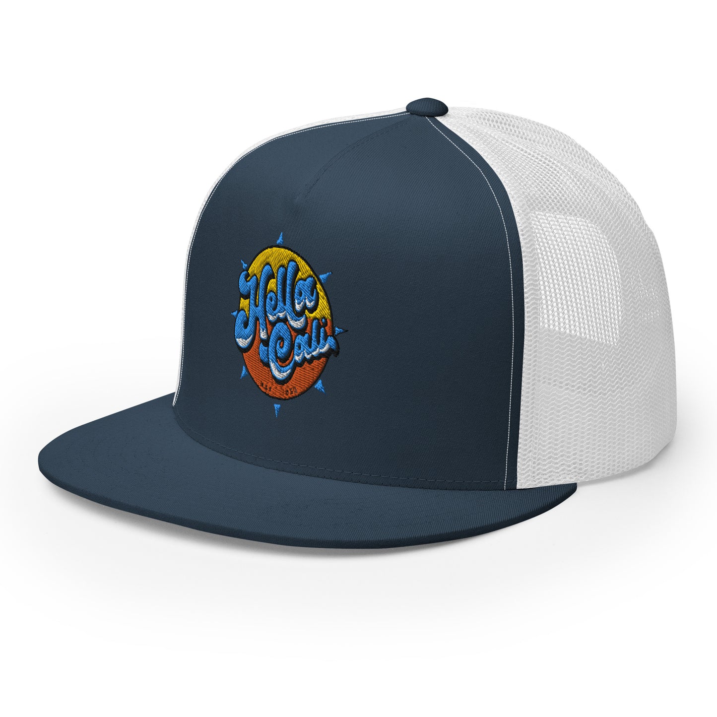 Hella Cali Blue Lettering Trucker Cap