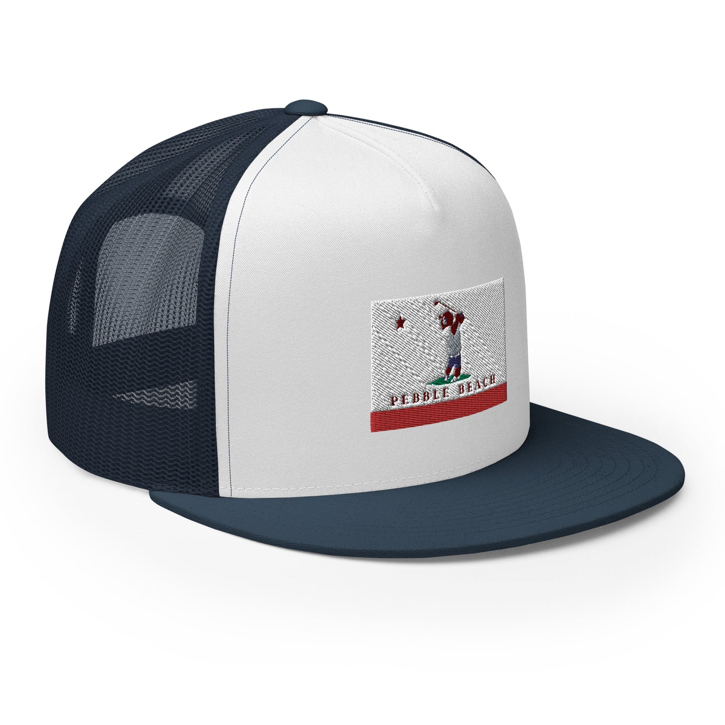 Pebble Beach CA Trucker Hat - CAFlags