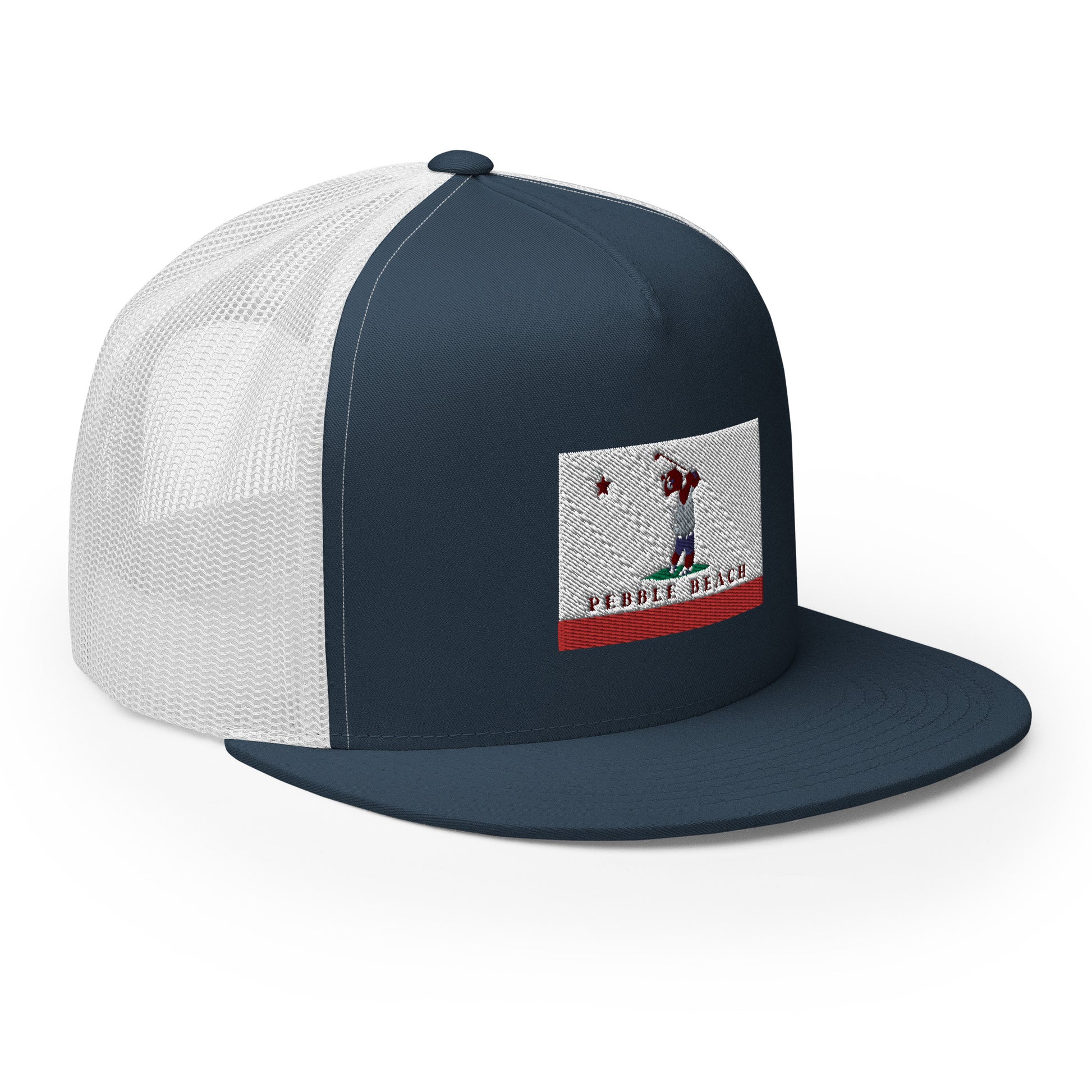 Pebble Beach CA Trucker Hat - CAFlags