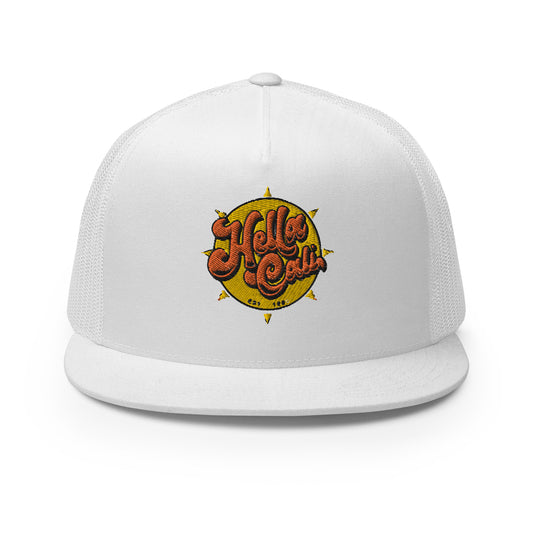 Hella Cali Trucker Cap (Orange Yellow Logo)