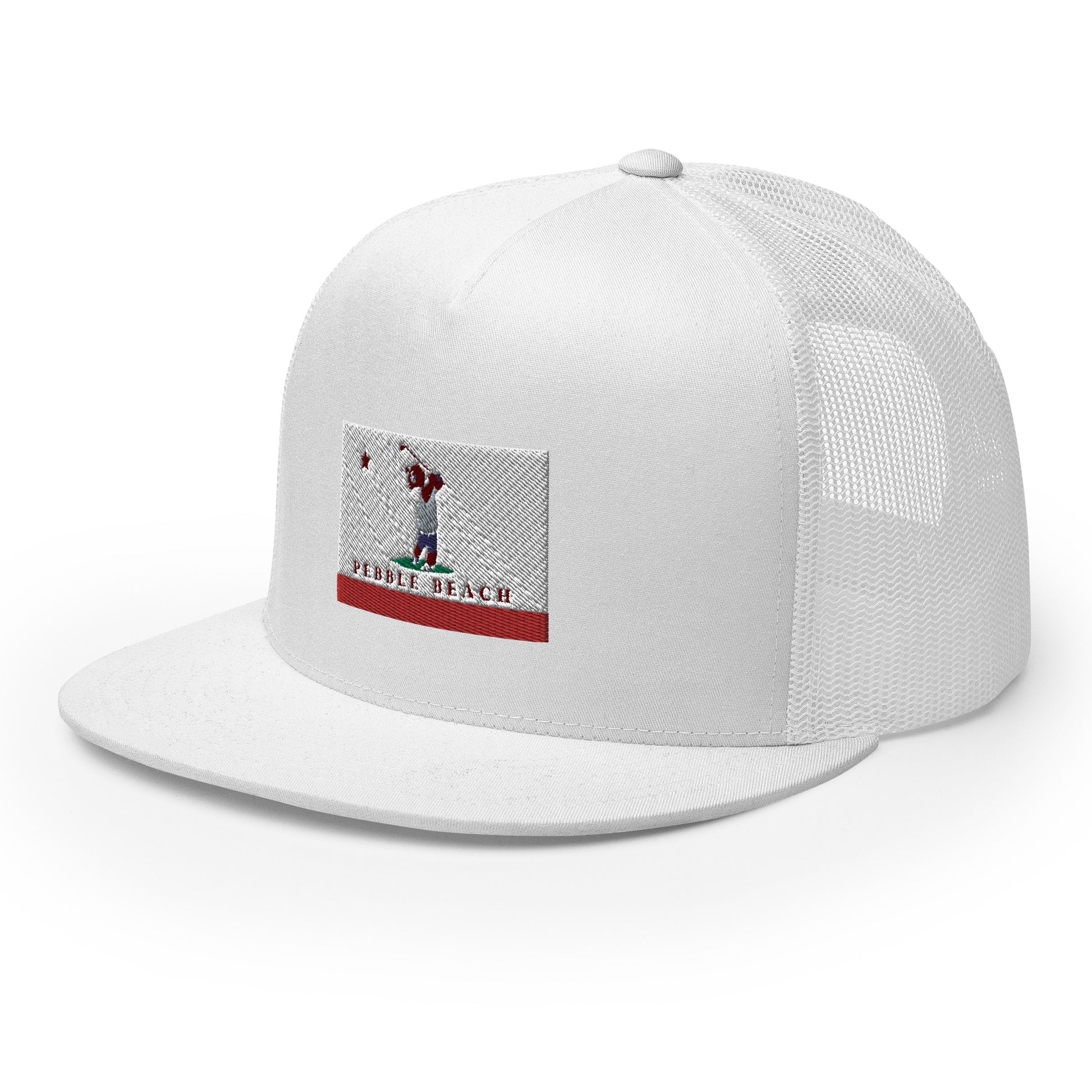 Pebble Beach CA Trucker Hat - CAFlags