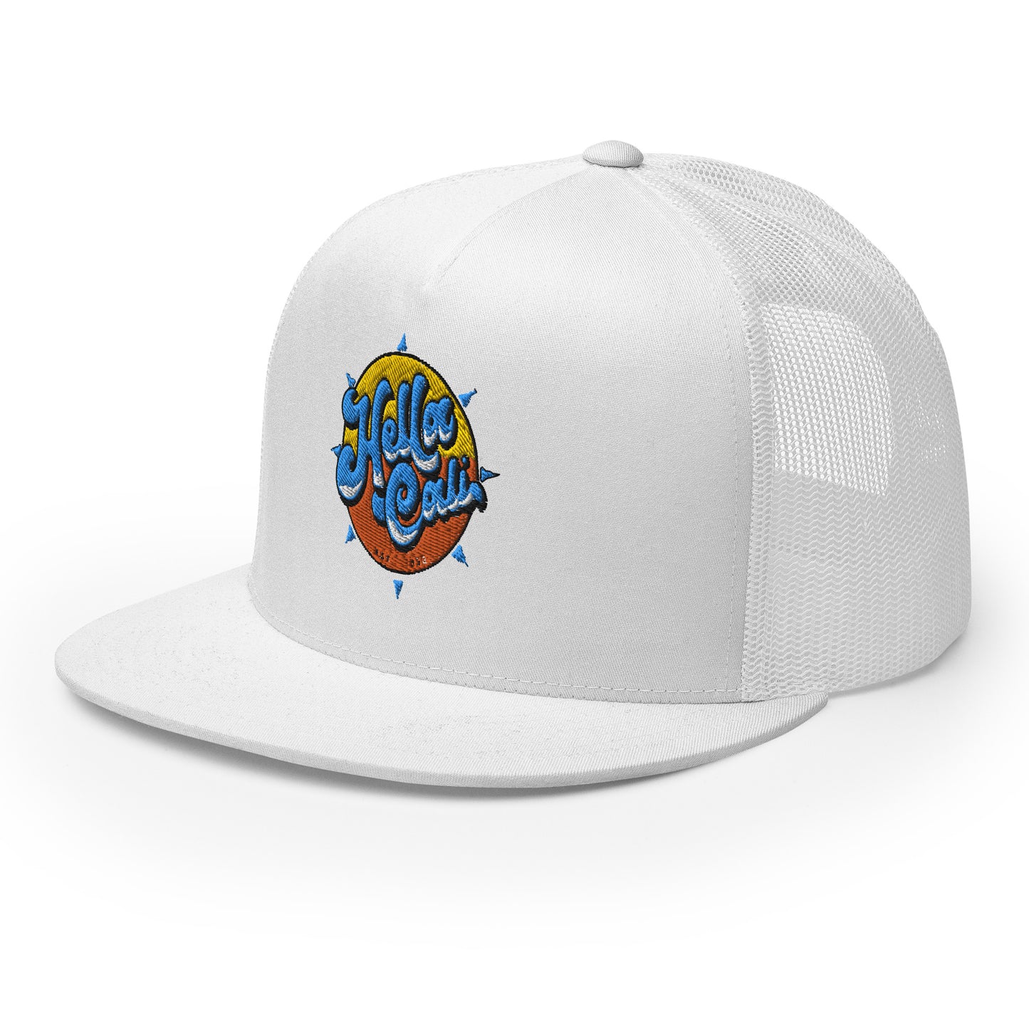 Hella Cali Blue Lettering Trucker Cap