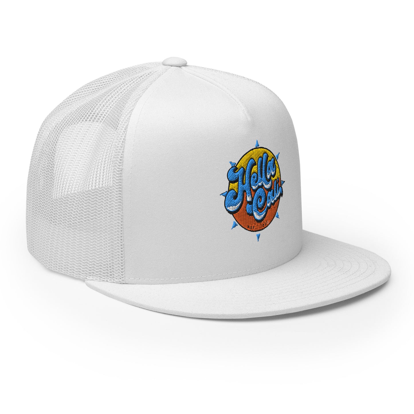 Hella Cali Blue Lettering Trucker Cap