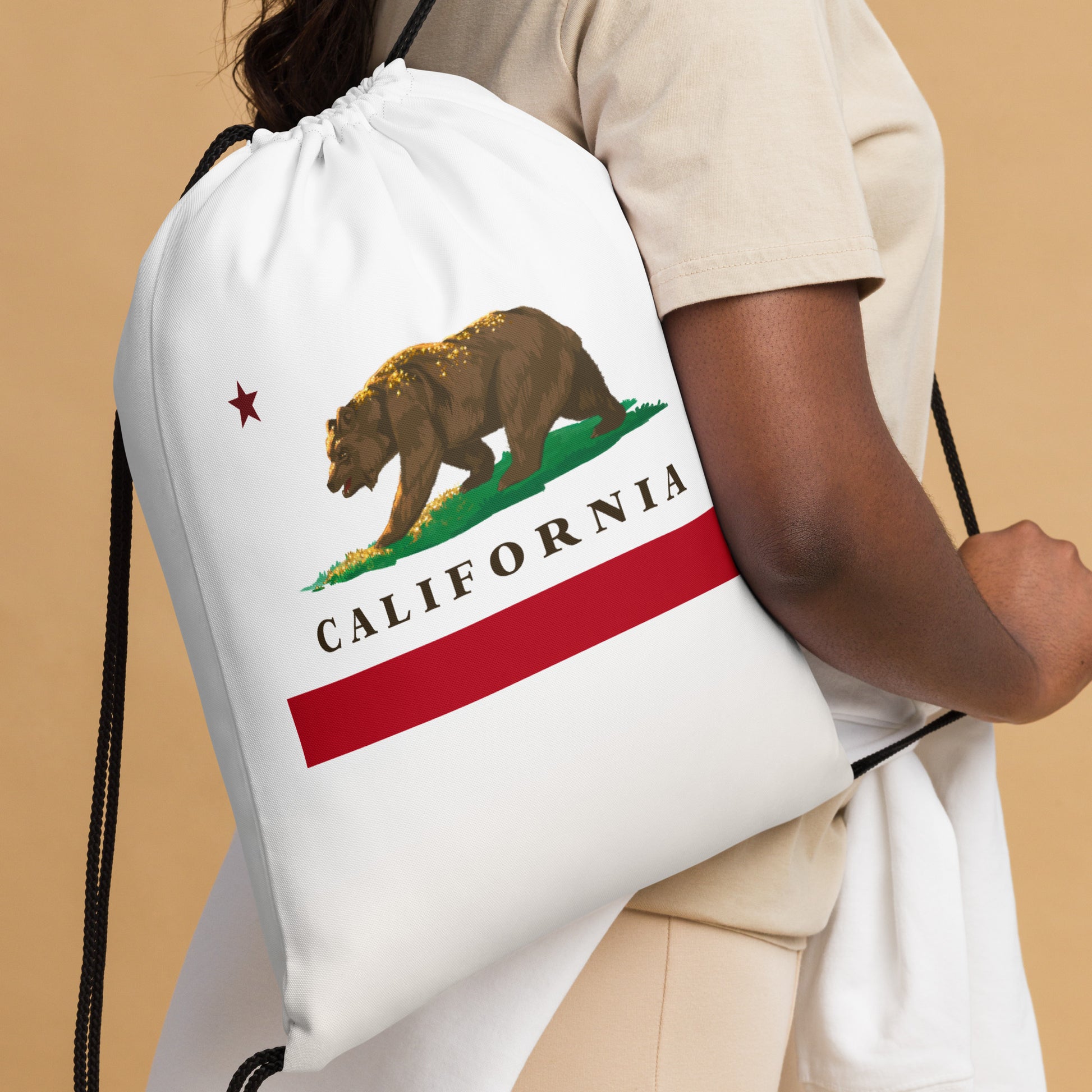 California Drawstring bag - CAFlags