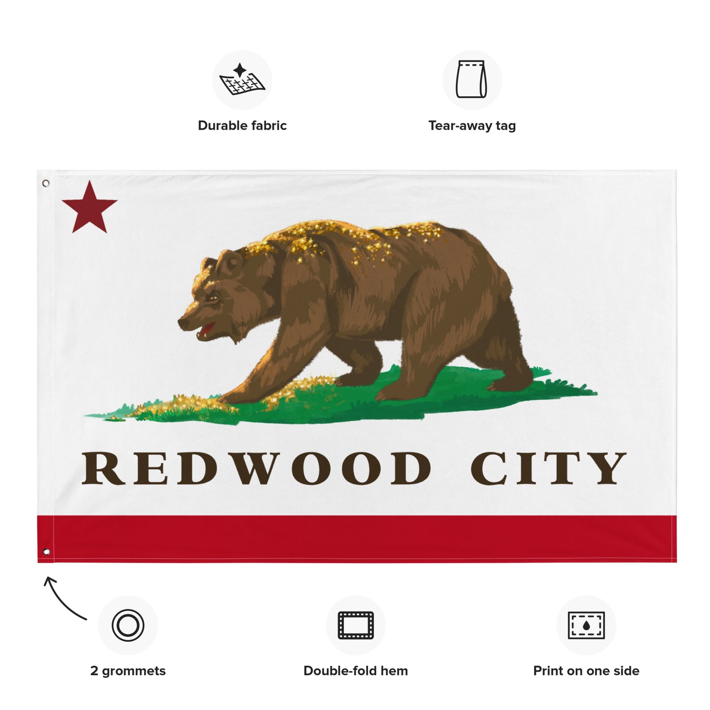 Redwood City CA Flag