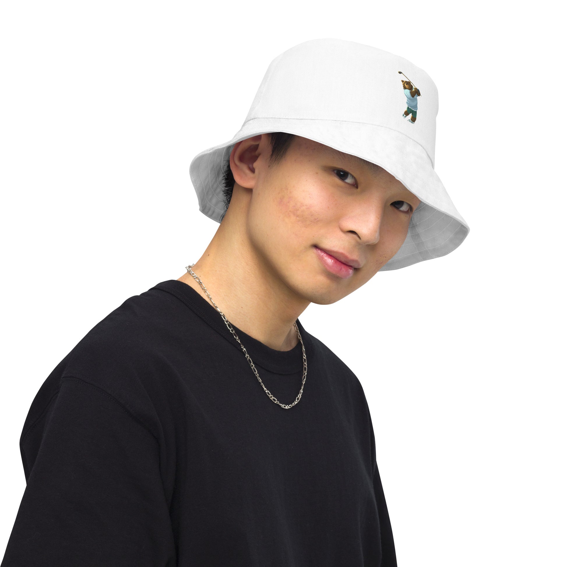 Golfing Grizzly Reversible bucket hat - CAFlags