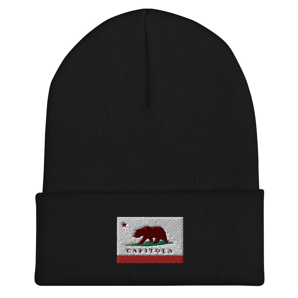 black Capitola CA Beanie