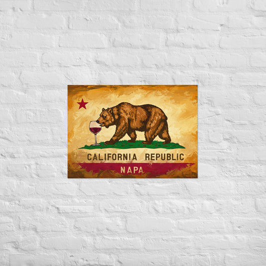 CA Flag Napa Poster