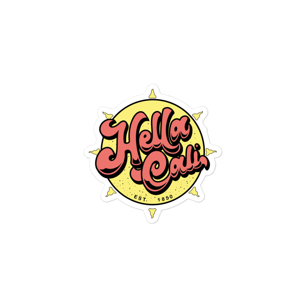 Hella Cali Sticker (Orange & Yellow Logo)