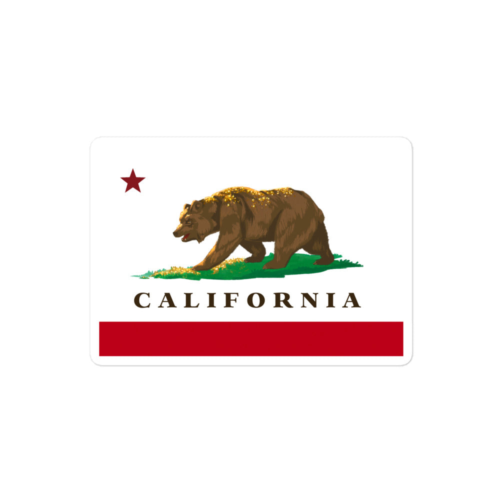 California Flag Water Bottle Sticker 