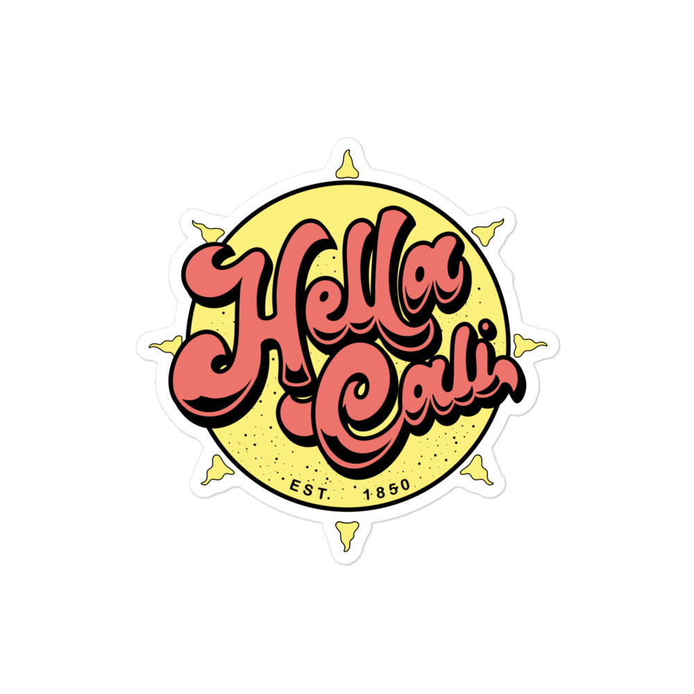 Hella Cali Sticker (Orange & Yellow Logo)