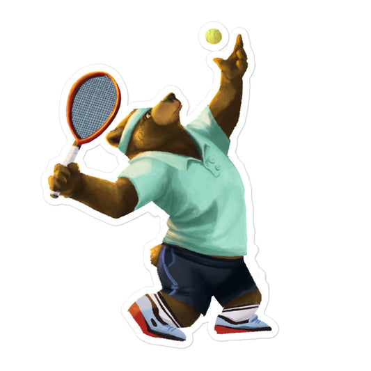 Tennis Grizzly Sticker