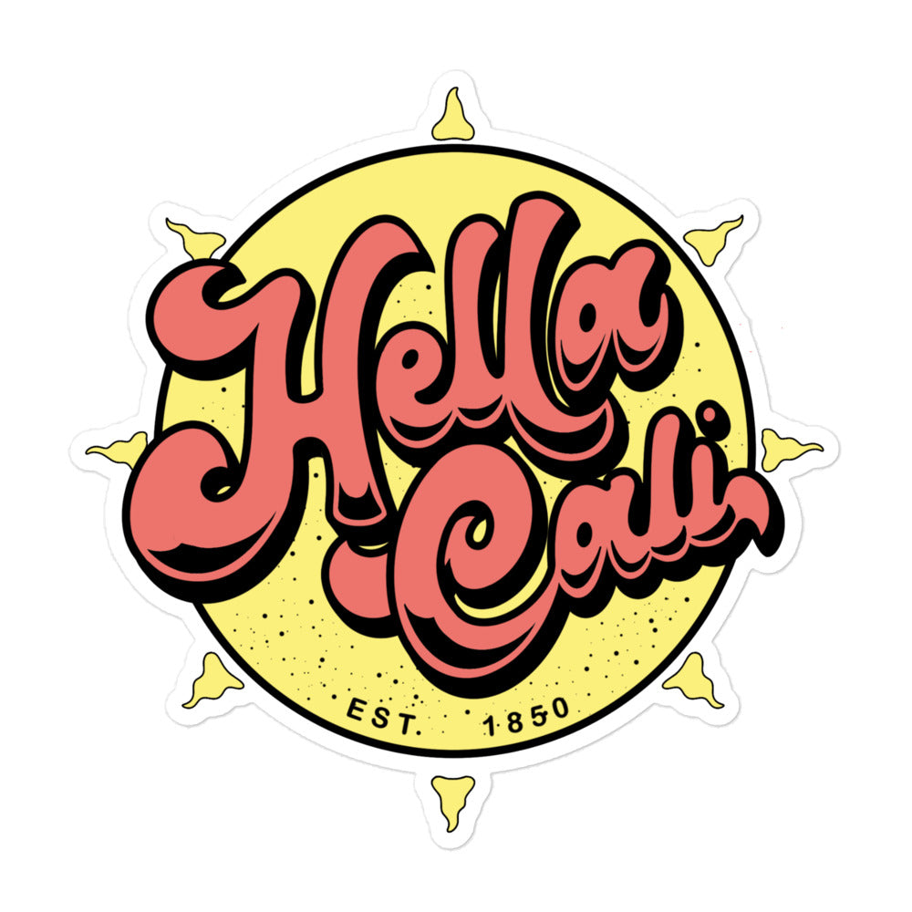 Hella Cali Sticker (Orange & Yellow Logo)