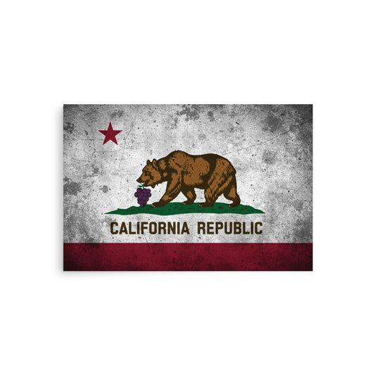 California bear eating grapes poster