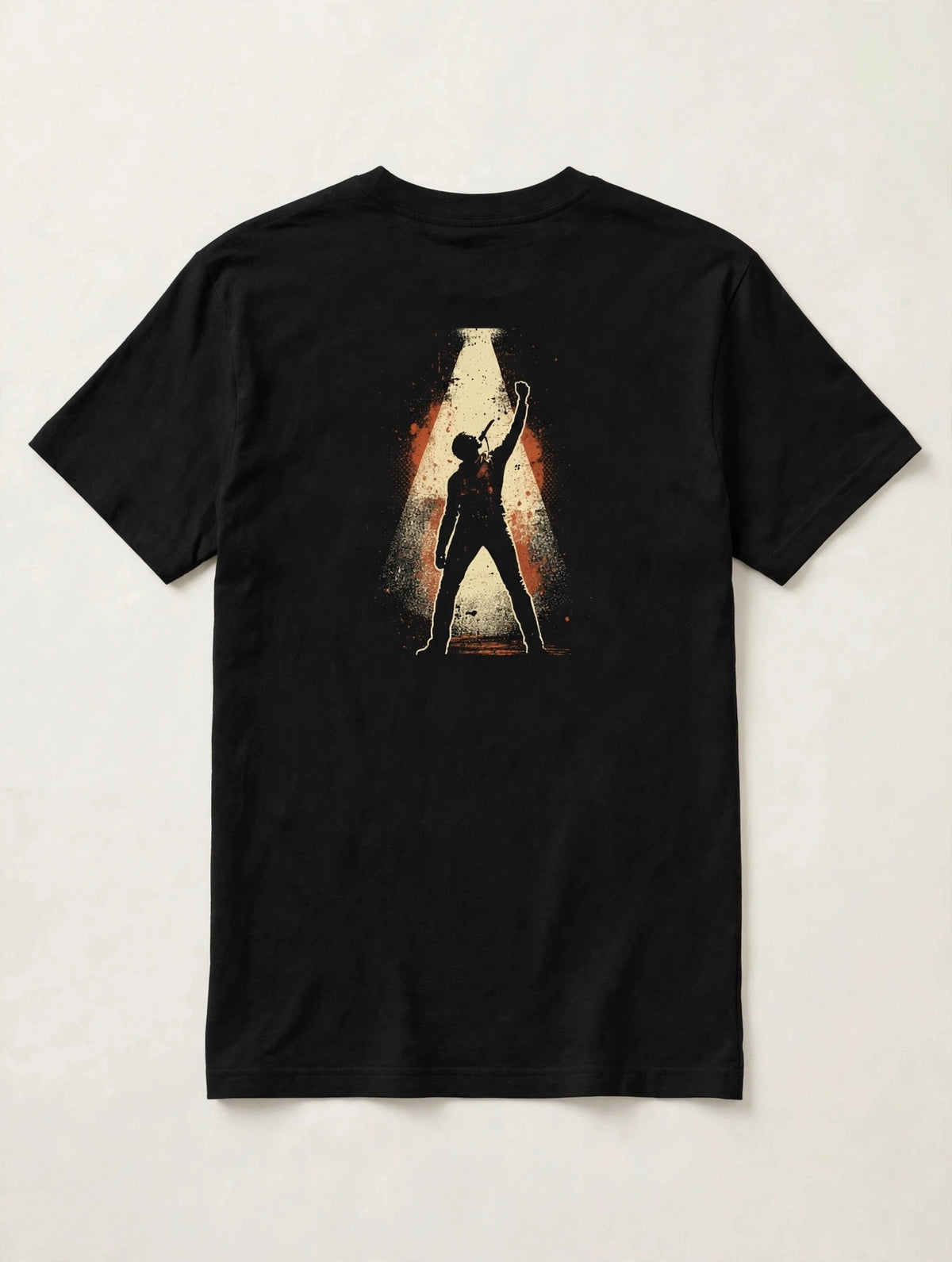 Bundle shirt 4 of 4, vocals back: singer silhouette in a spotlight back print