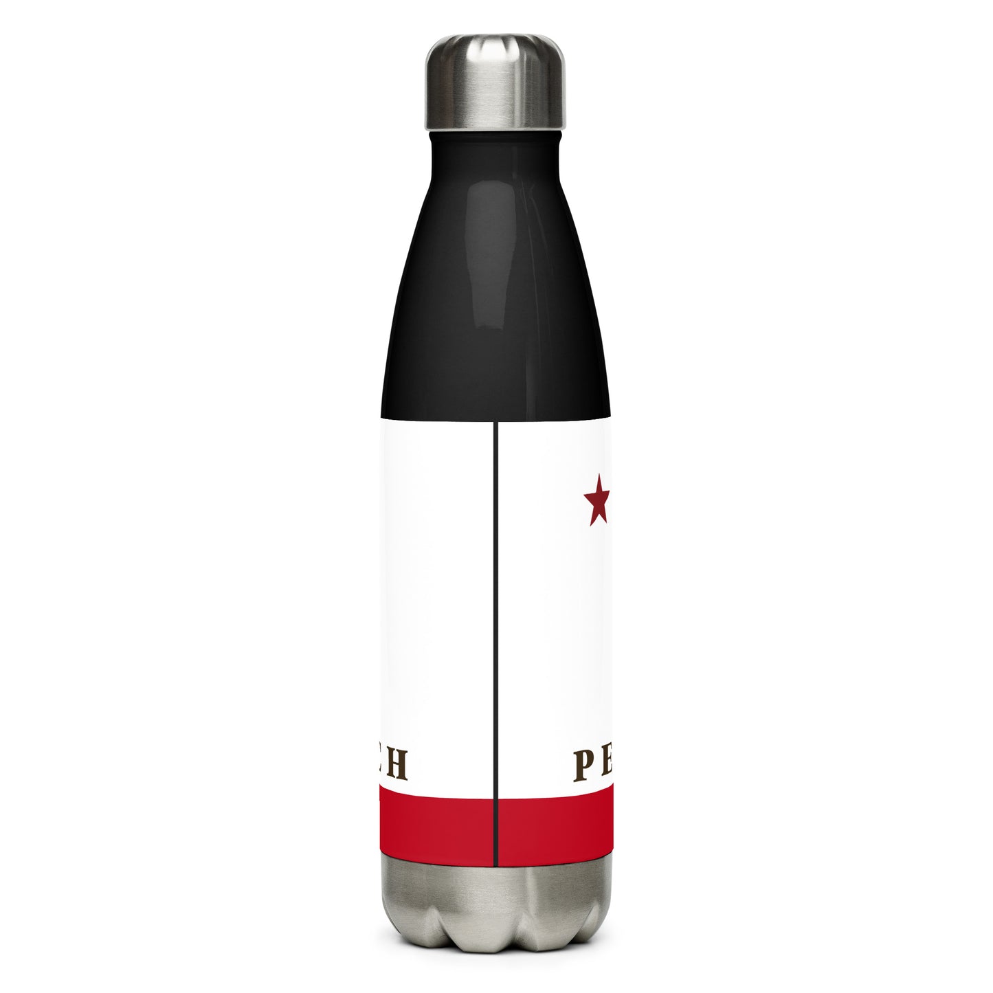 Pebble Beach CA Stainless steel water bottle - CAFlags