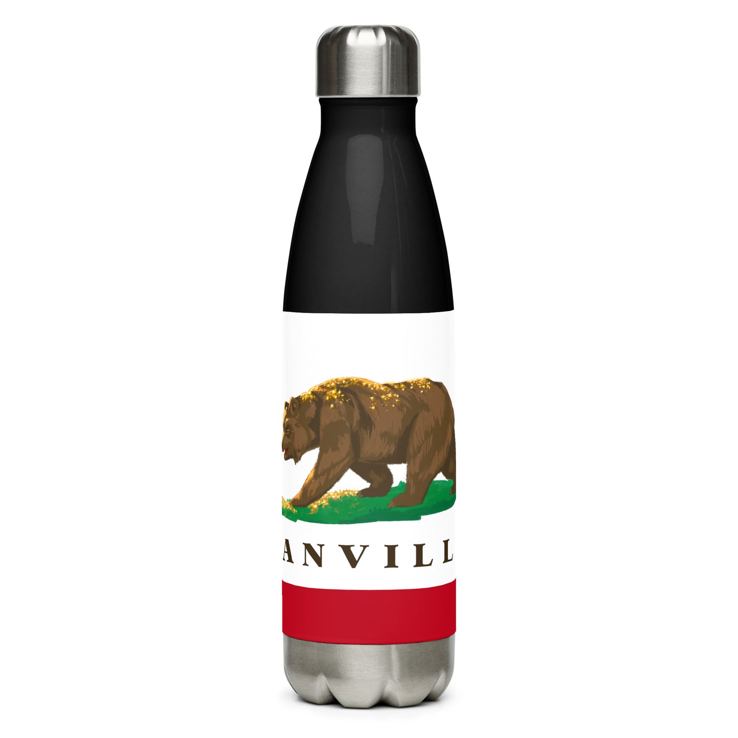 Danville CA Flag Stainless steel water bottle - CAFlags