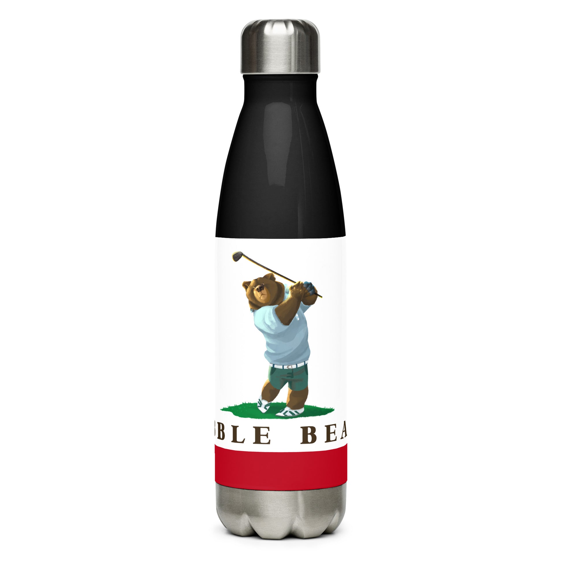 Pebble Beach CA Stainless steel water bottle - CAFlags