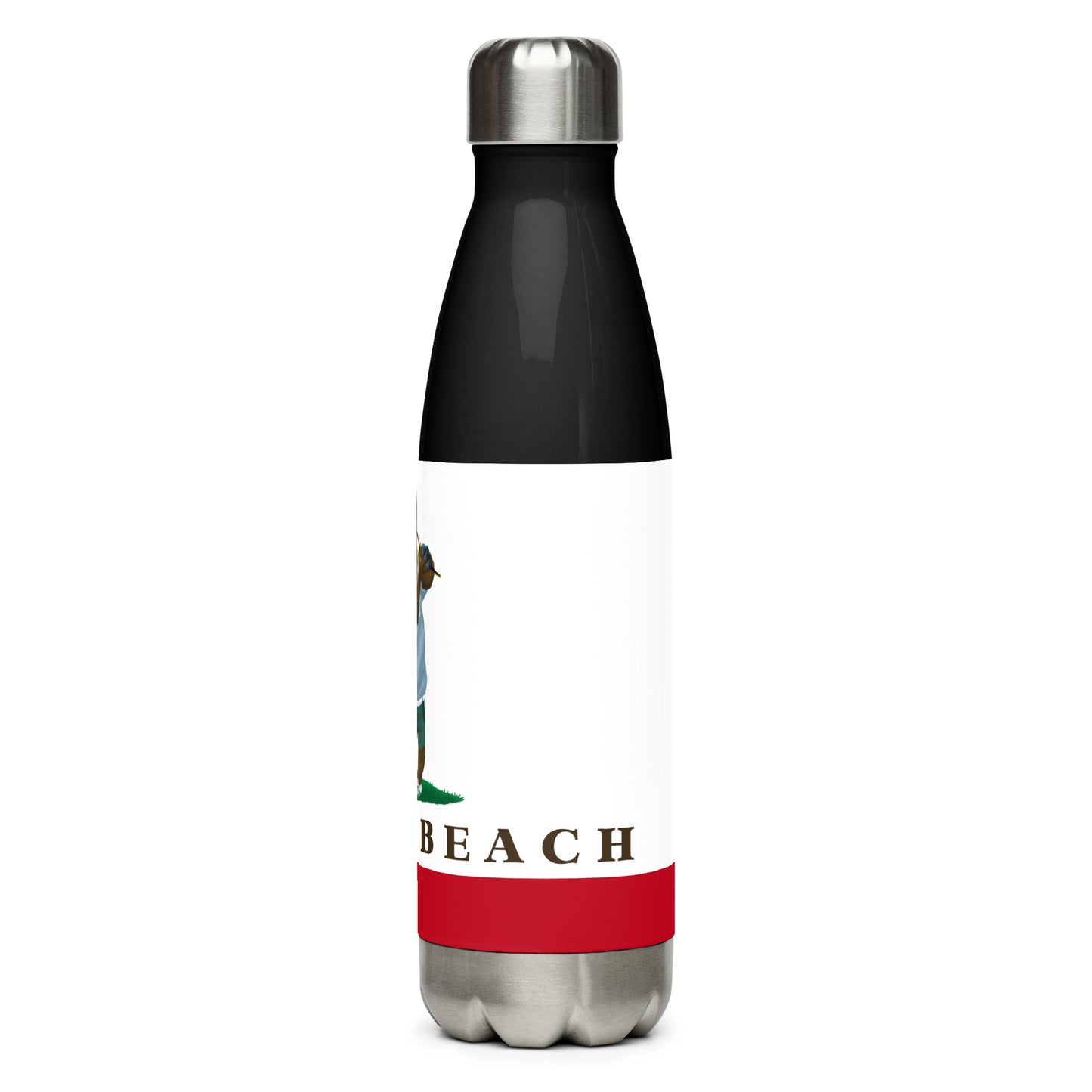 Pebble Beach CA Stainless steel water bottle - CAFlags