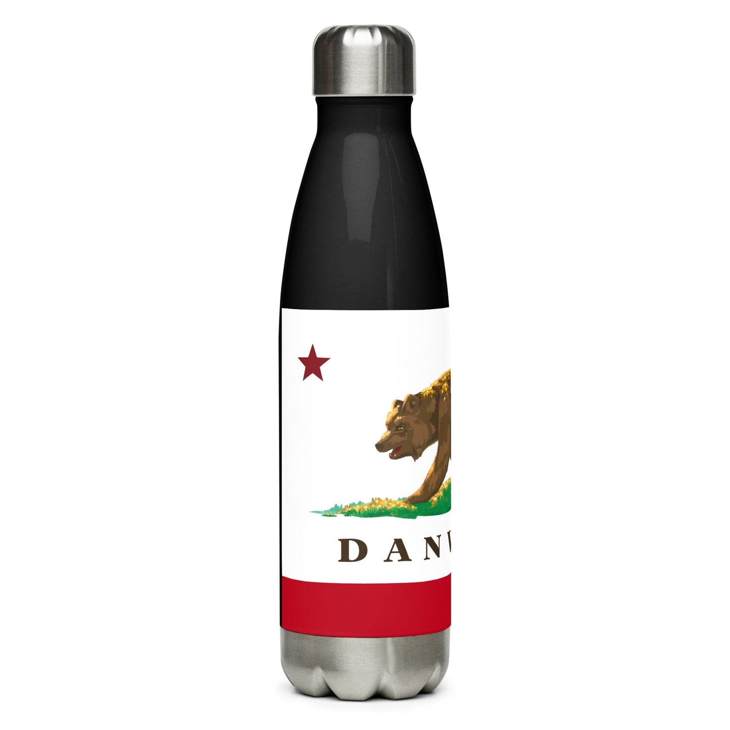 Danville CA Flag Stainless steel water bottle - CAFlags