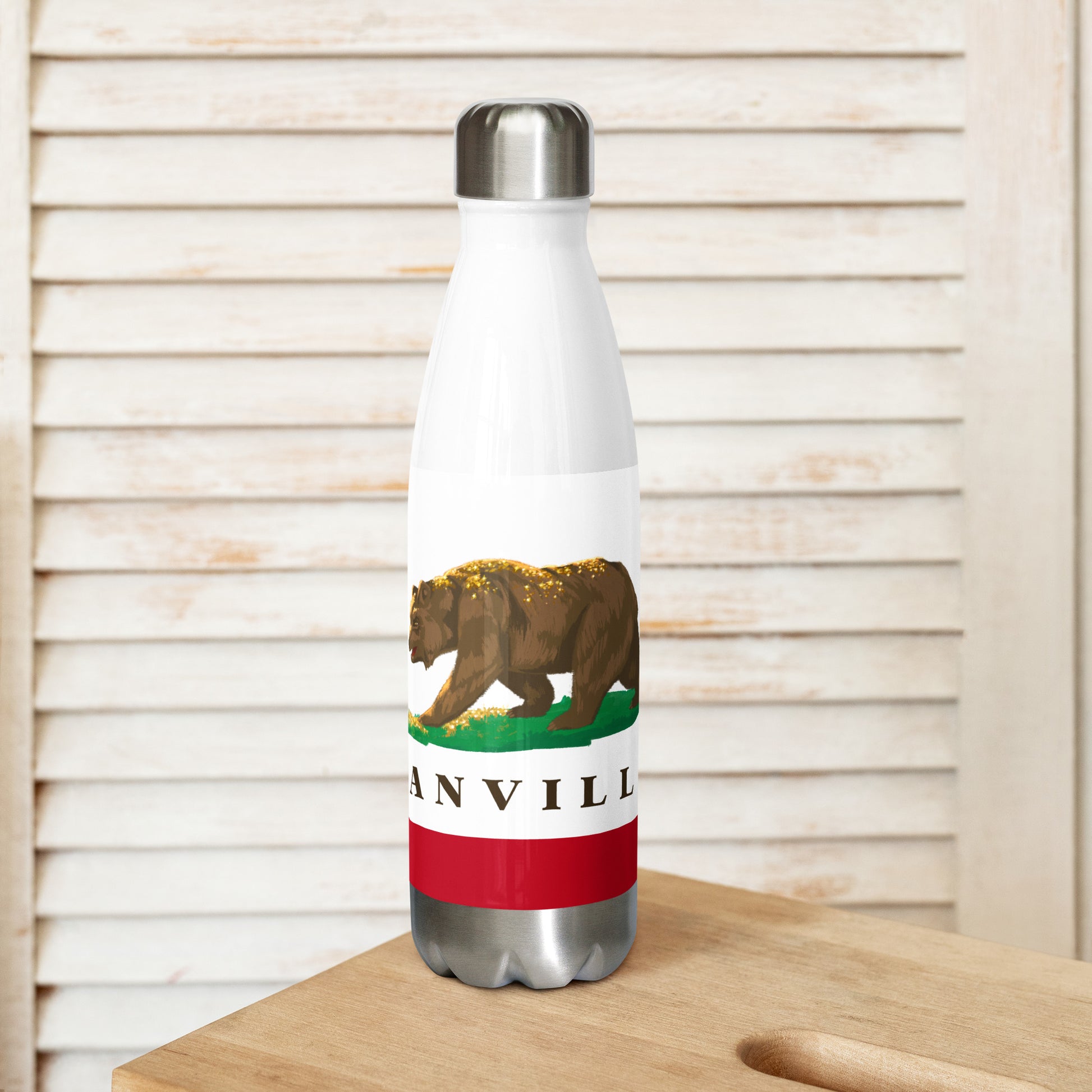 Danville CA Flag Stainless steel water bottle - CAFlags