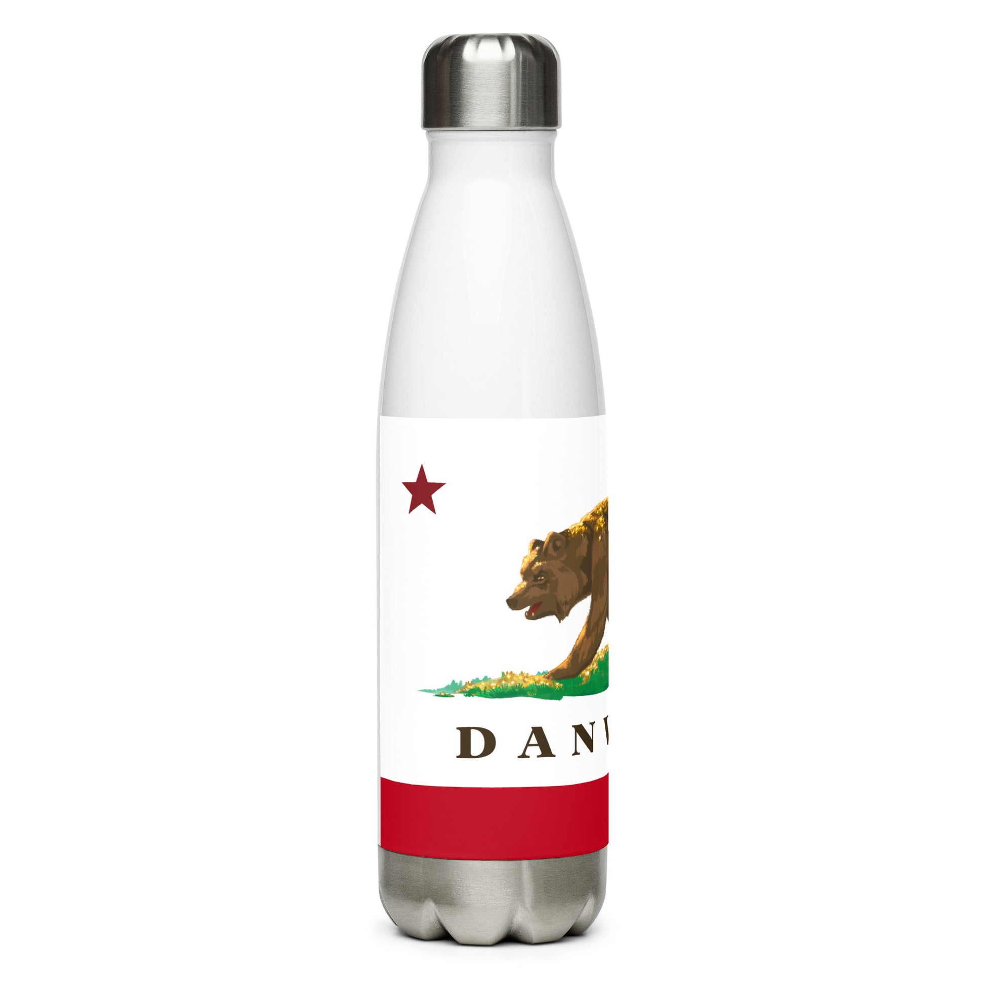 Danville CA Flag Stainless steel water bottle - CAFlags