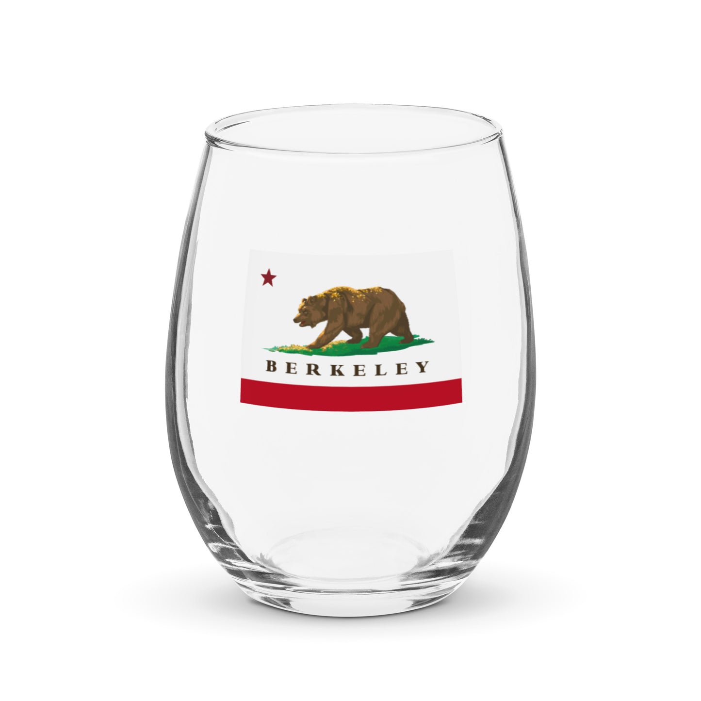 Berkeley CA Stemless wine glass - CAFlags