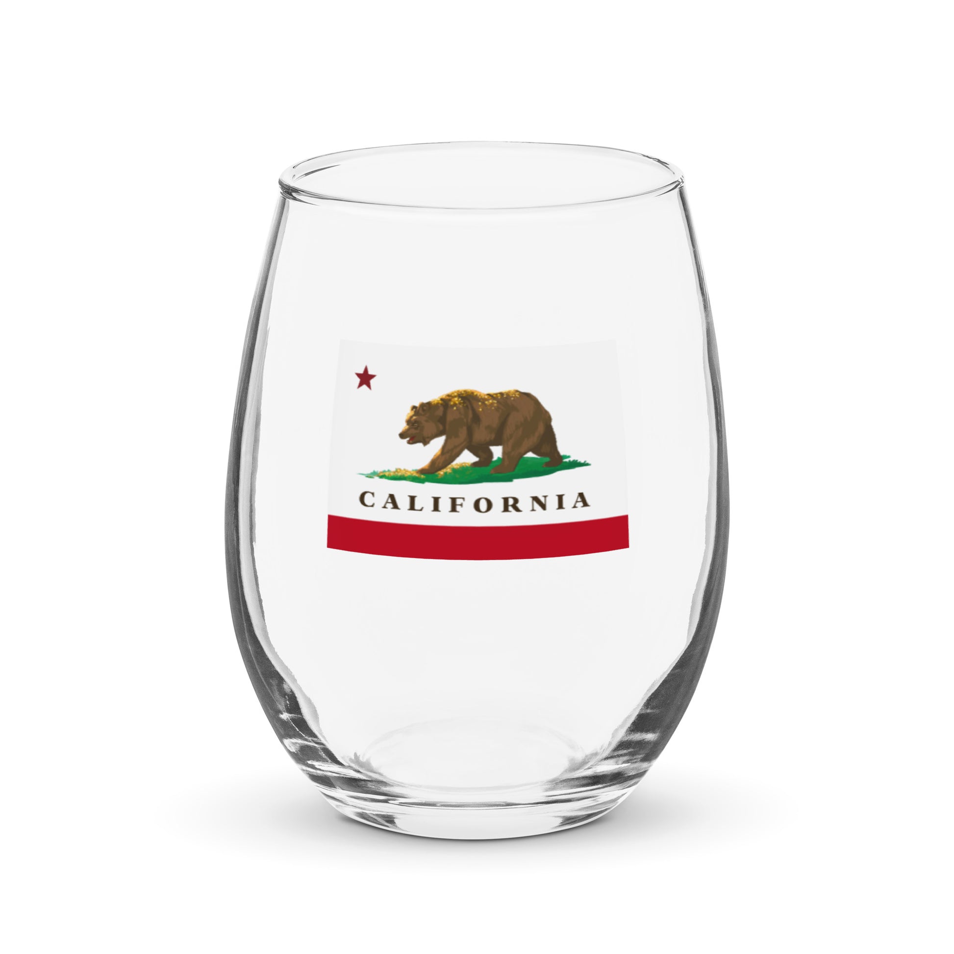 California Stemless wine glass - CAFlags