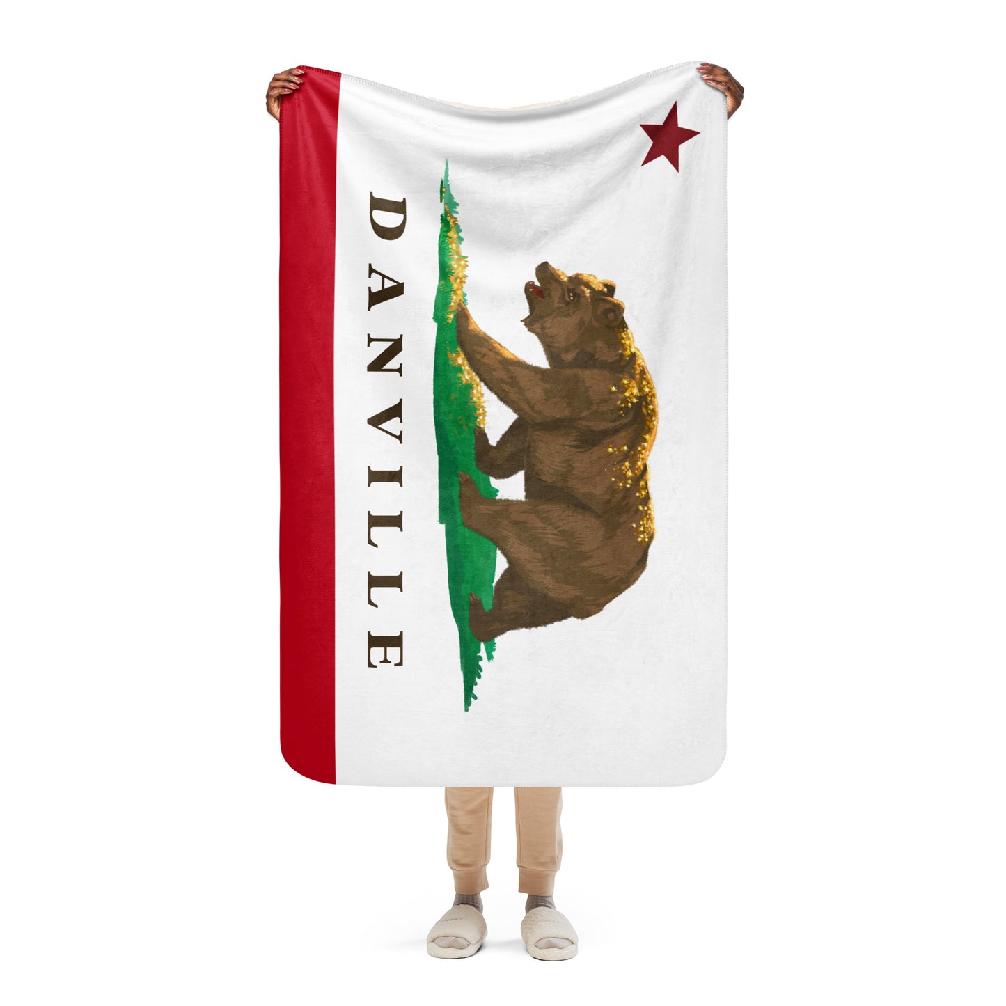 Danville CA Flag Sherpa blanket - CAFlags