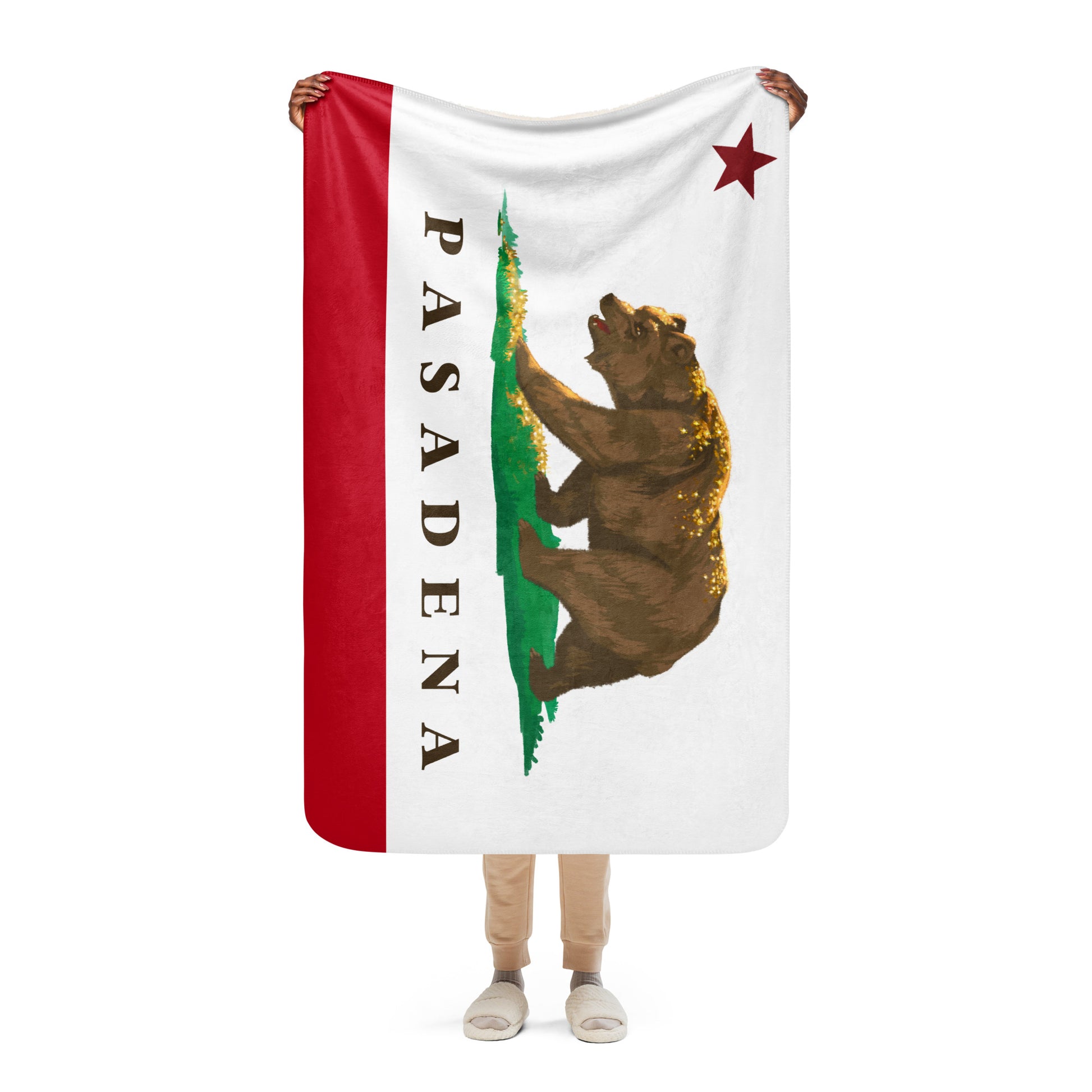 Pasadena CA Sherpa blanket - CAFlags