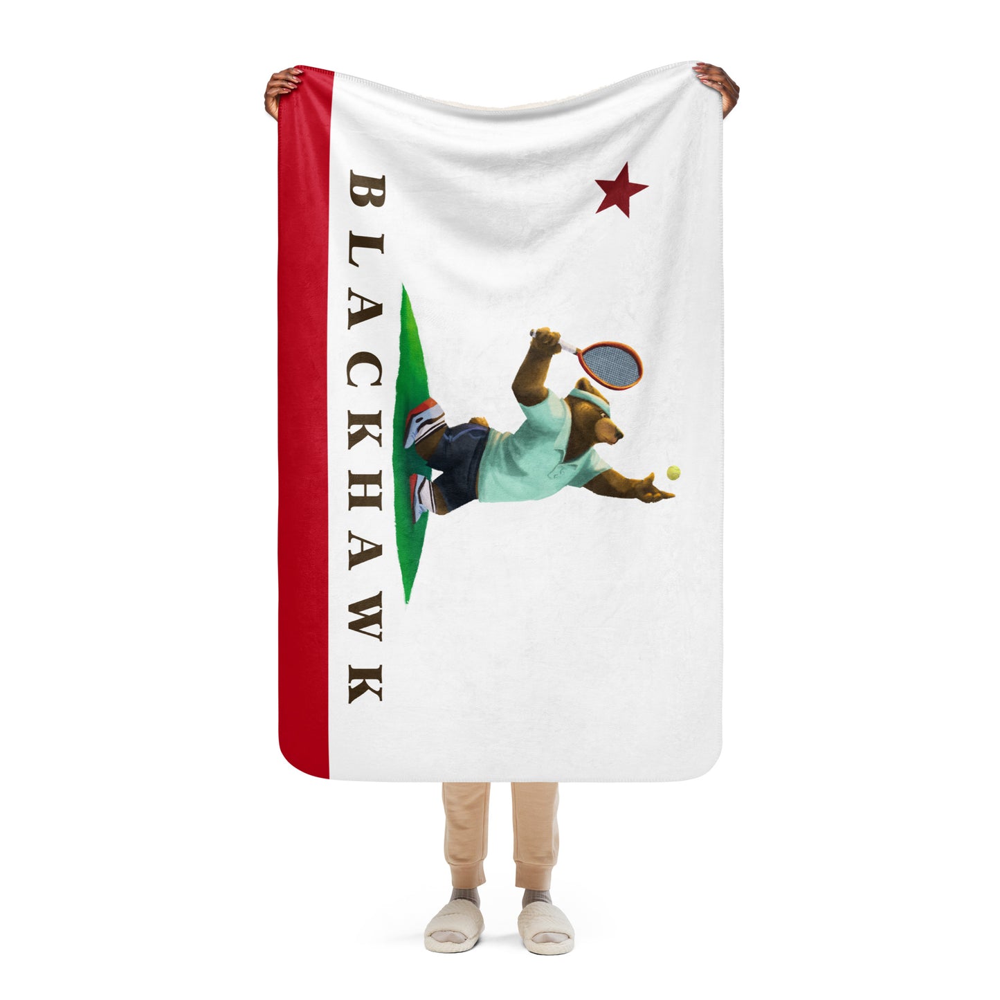 Blackhawk Tennis Sherpa blanket