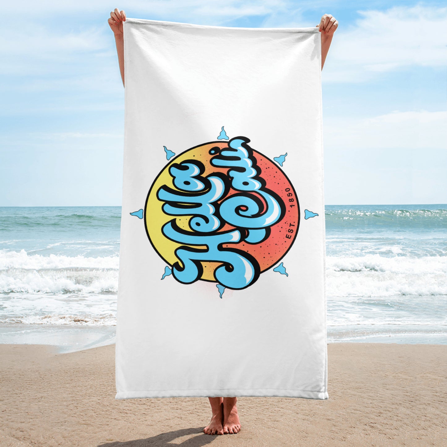 Hella Cali Towel (Orange & Yellow Sun)